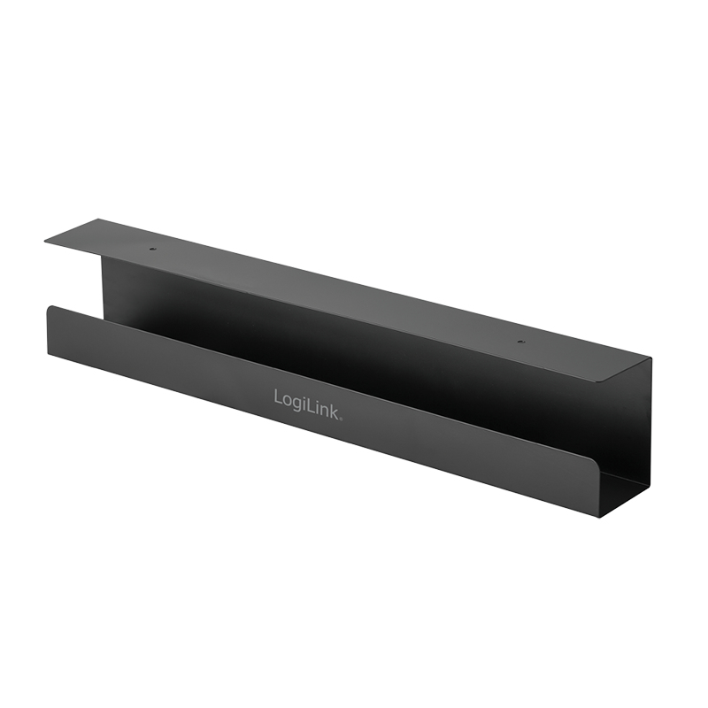 LogiLink Management Führungstablett zur Untertischmontage 600 x 76 x 114mm Schwarz