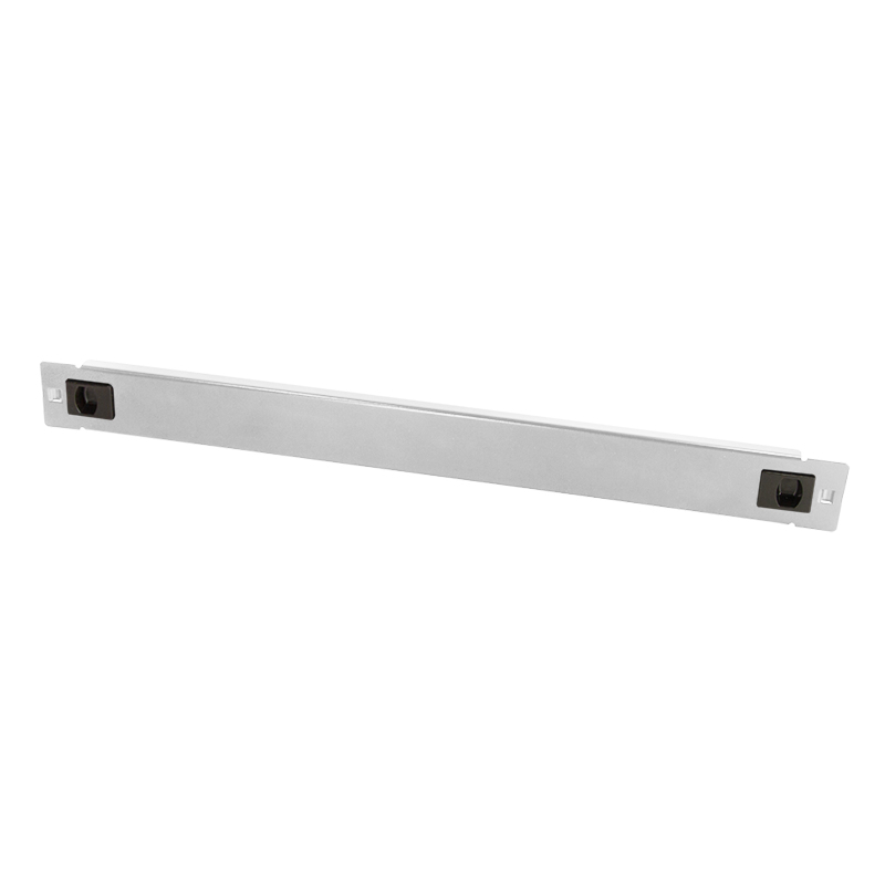 19" Blank Panel, tool-free snap-in type, 1U, metal, grey