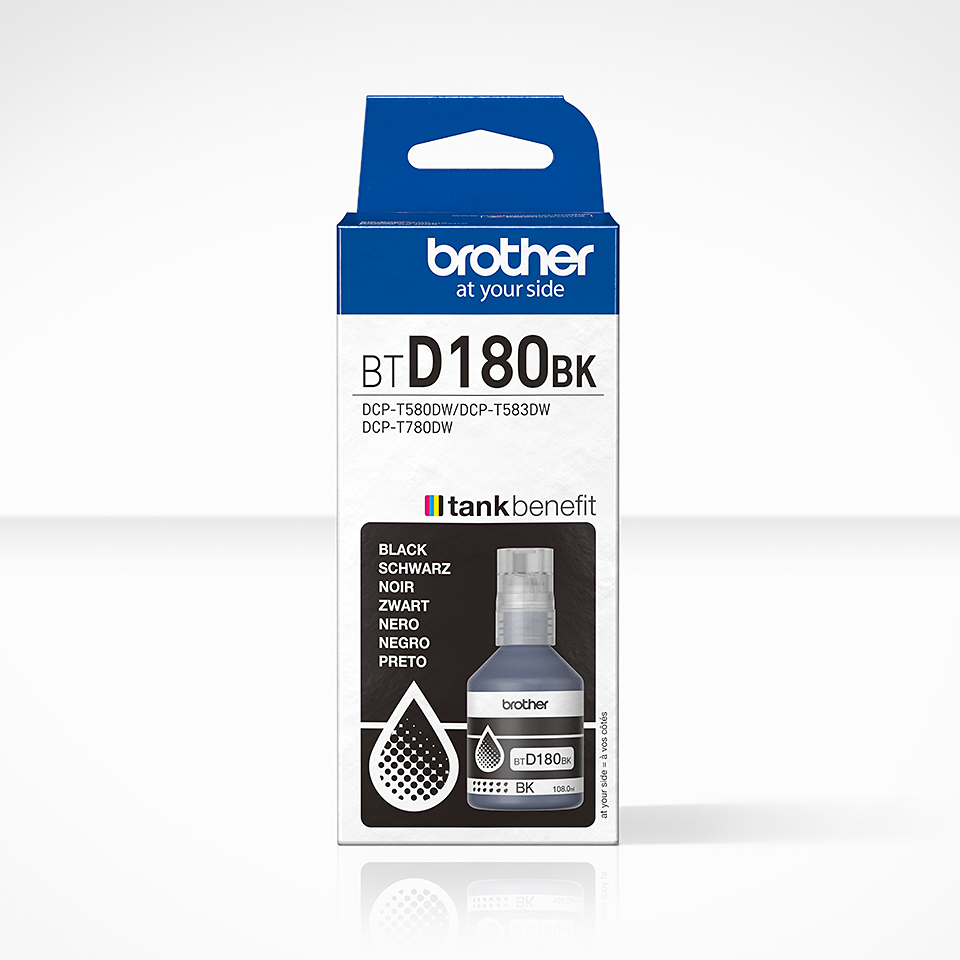 Brother Tintenflasche BTD-180BK Schwarz (ca. 7500 Seiten)