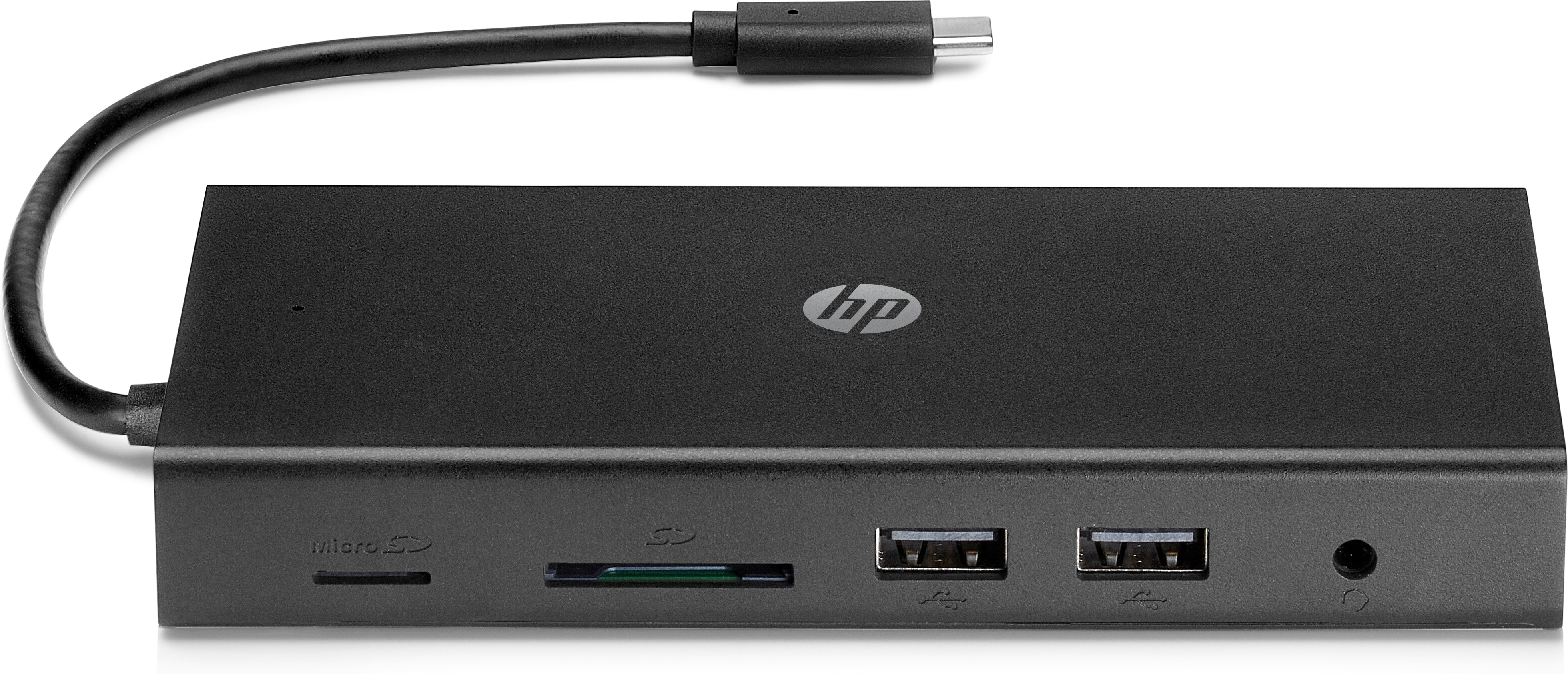 HP Travel USB-C Multi Port Hub 1C1Y5AA, Wired, USB 3.2 Gen 1  (3.1 Gen 1) Type-C, 10,100,1000 Mbit/s, Black, MicroSD (TransFlash), SD, China