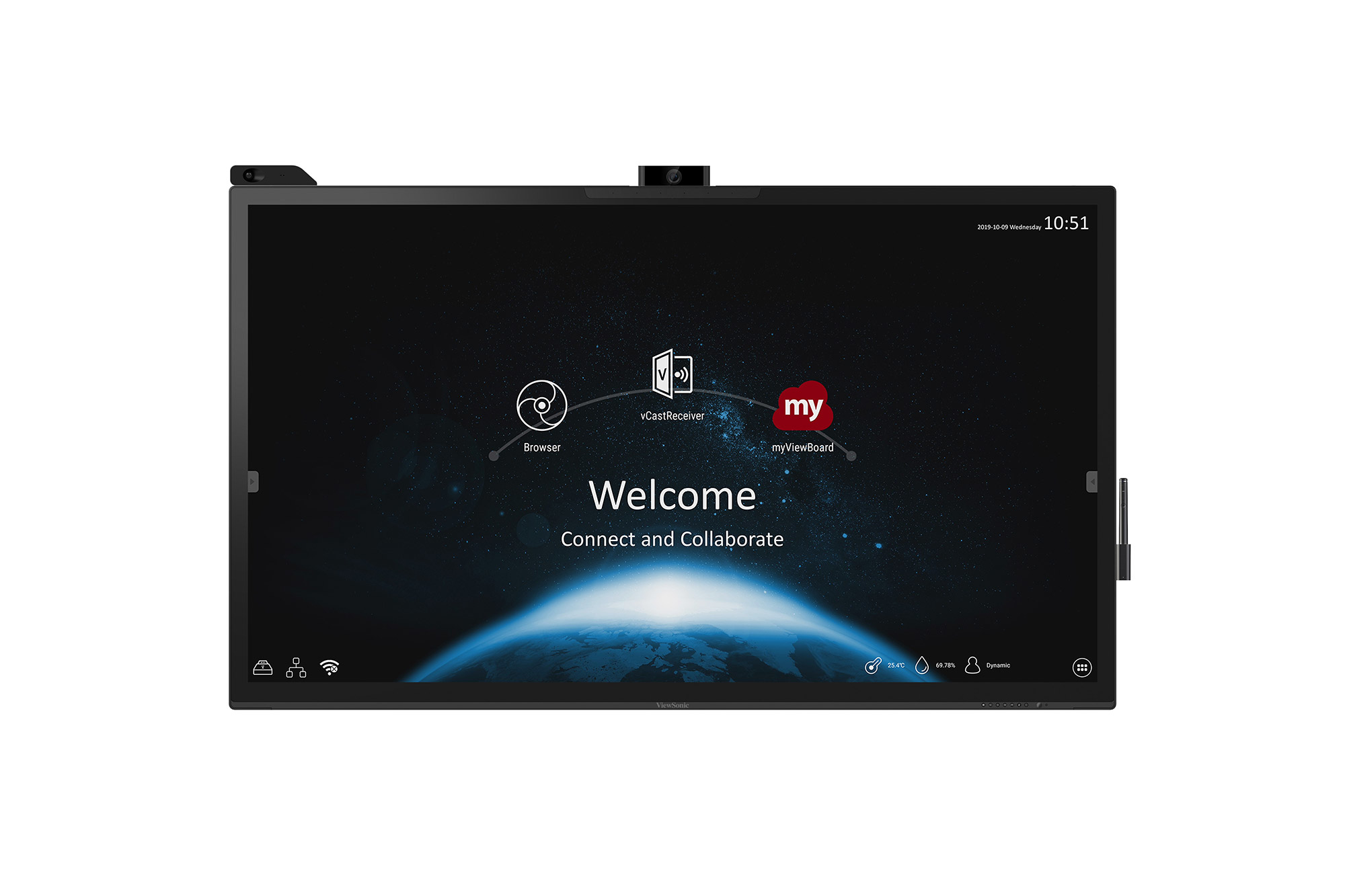 ViewSonic IFP6570 - 65" Interactive 4K PCAP direct bonding touch 7H  Tempered Glass, 3840x2160, 350nits, 1200:1 CR
