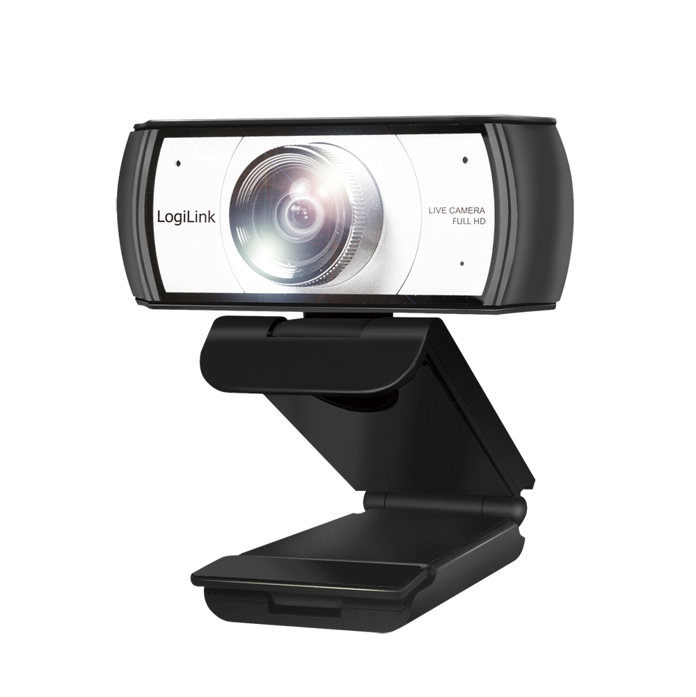 Logilink Webcam 1080p FHD Webcam + Dual-Mikro 120° manu Fok.