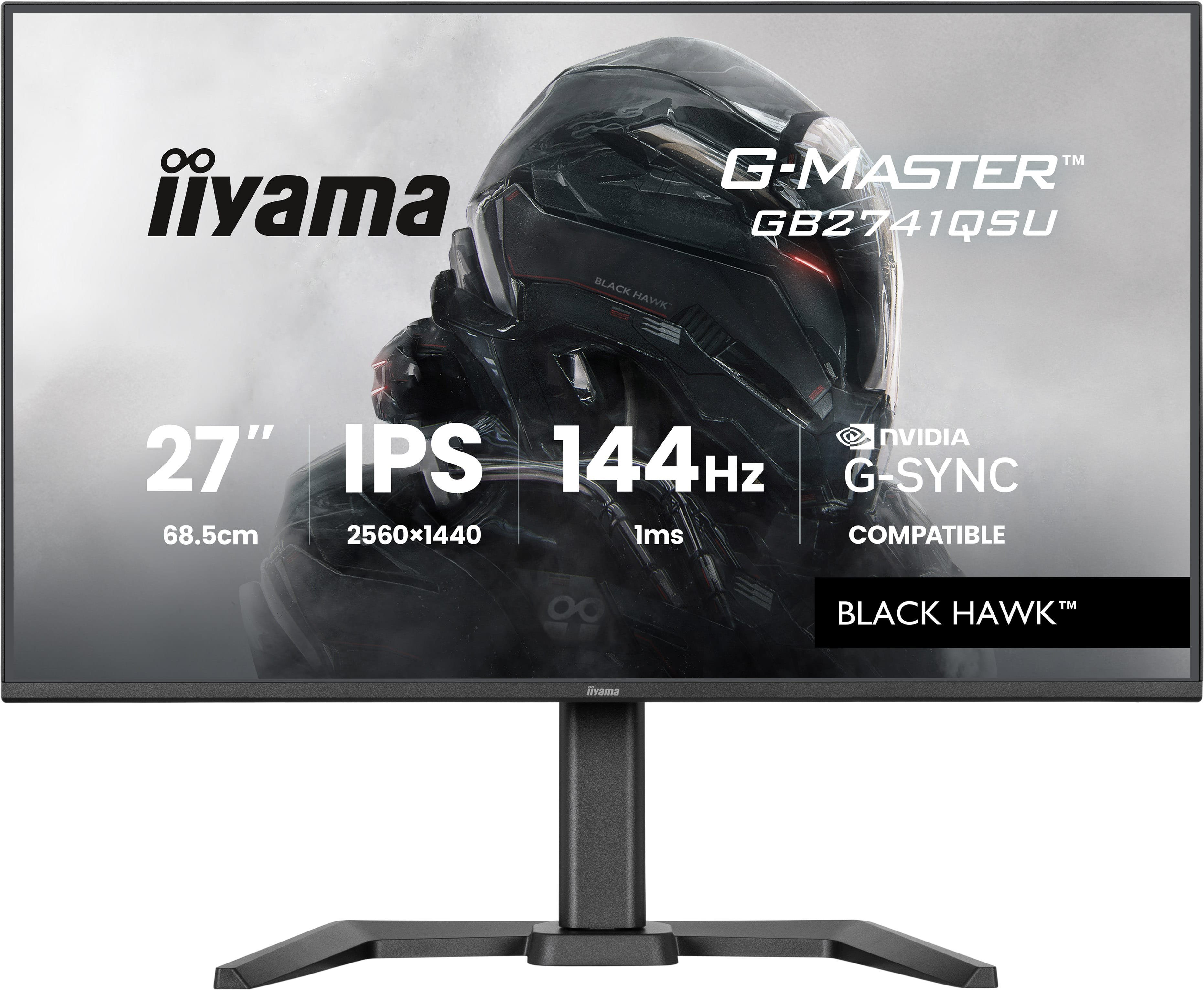 iiyama G-MASTER Black Hawk GB2741QSU-B1 27 IPS 2560 x 1440 (2K) HDMI DisplayPort 144Hz
