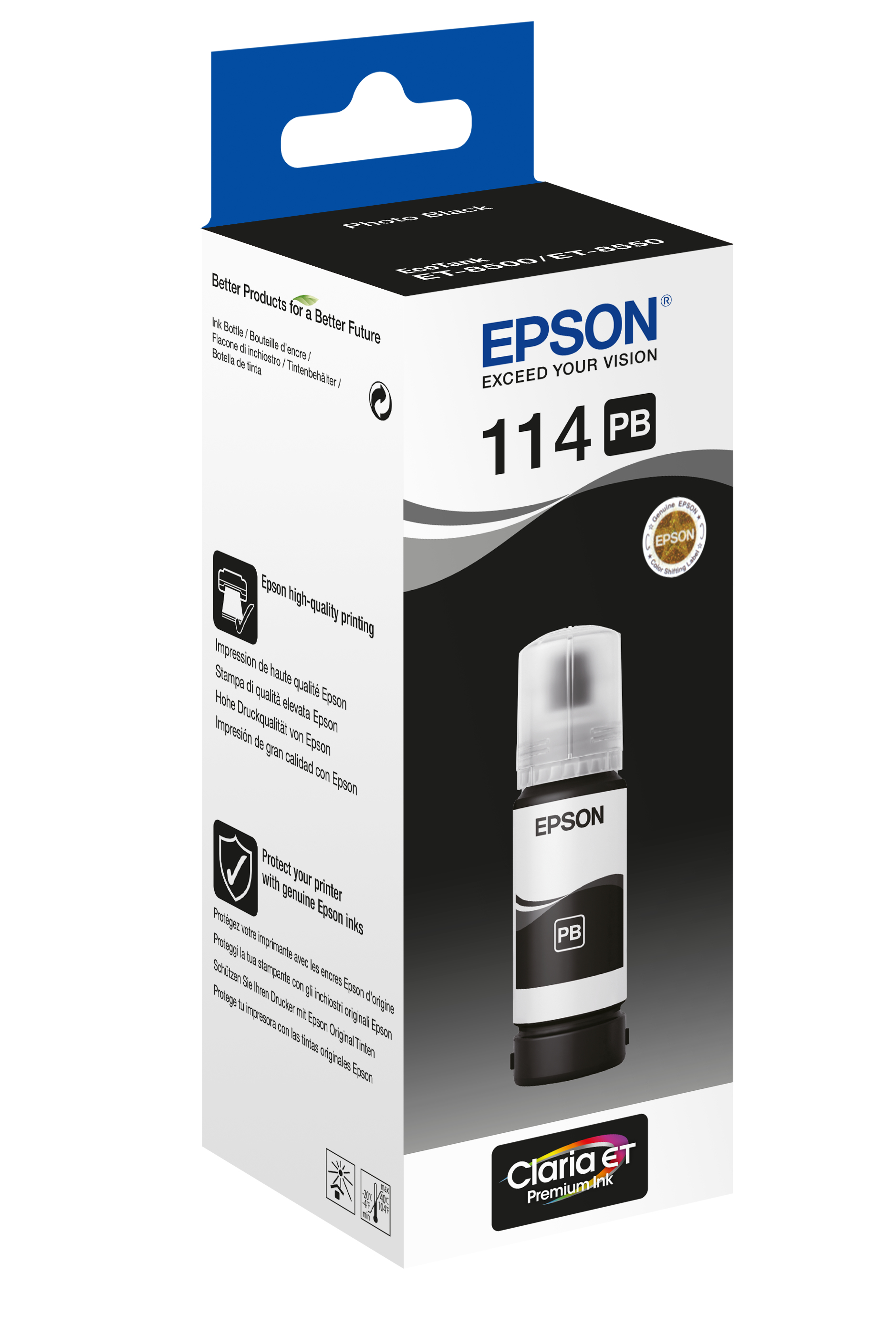 Epson Tinte 114 EcoTank C13T07B140 Schwarz bis zu 2.300 Seiten