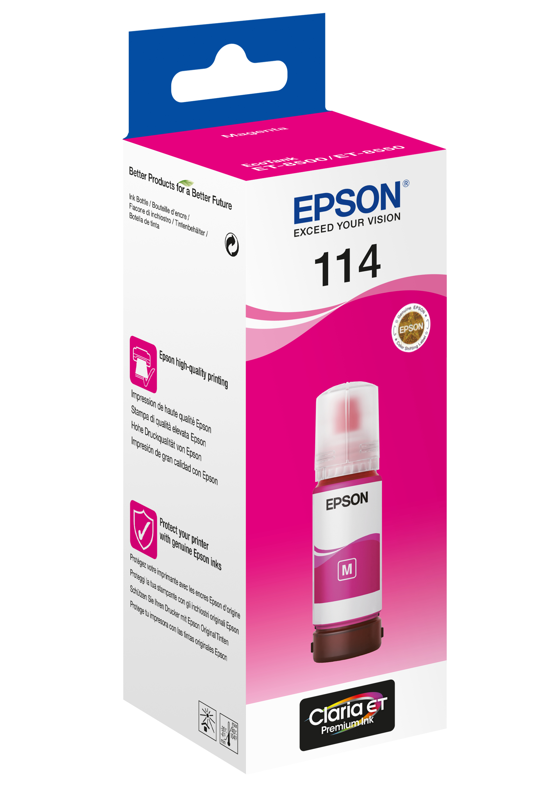 Epson Tinte 114 C13T07B340 Magenta Eco Tank Nachfülltinte 70ml