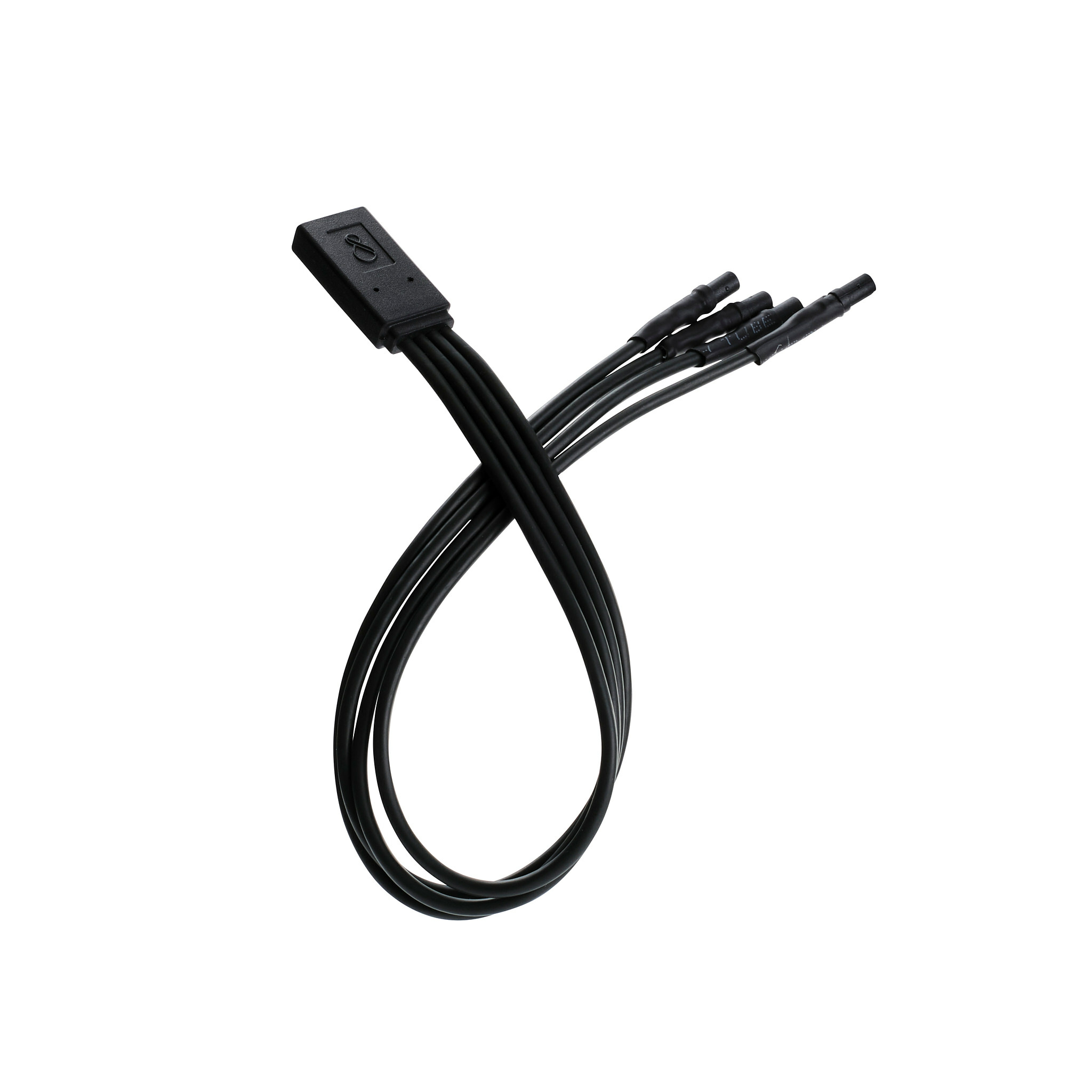 Ochno Switch outlet adapter | 4-ports, for USB-C Socket with RGB button | Sort | 1m