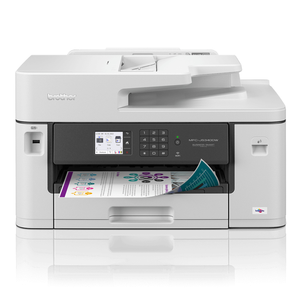 BROTHER MFC-J5340DW MFP colour ink-jet A3 25ppm copy 28ppm print 250 sheets 14.4 Kbps USB 2.0 LAN Wi-Fi USB host