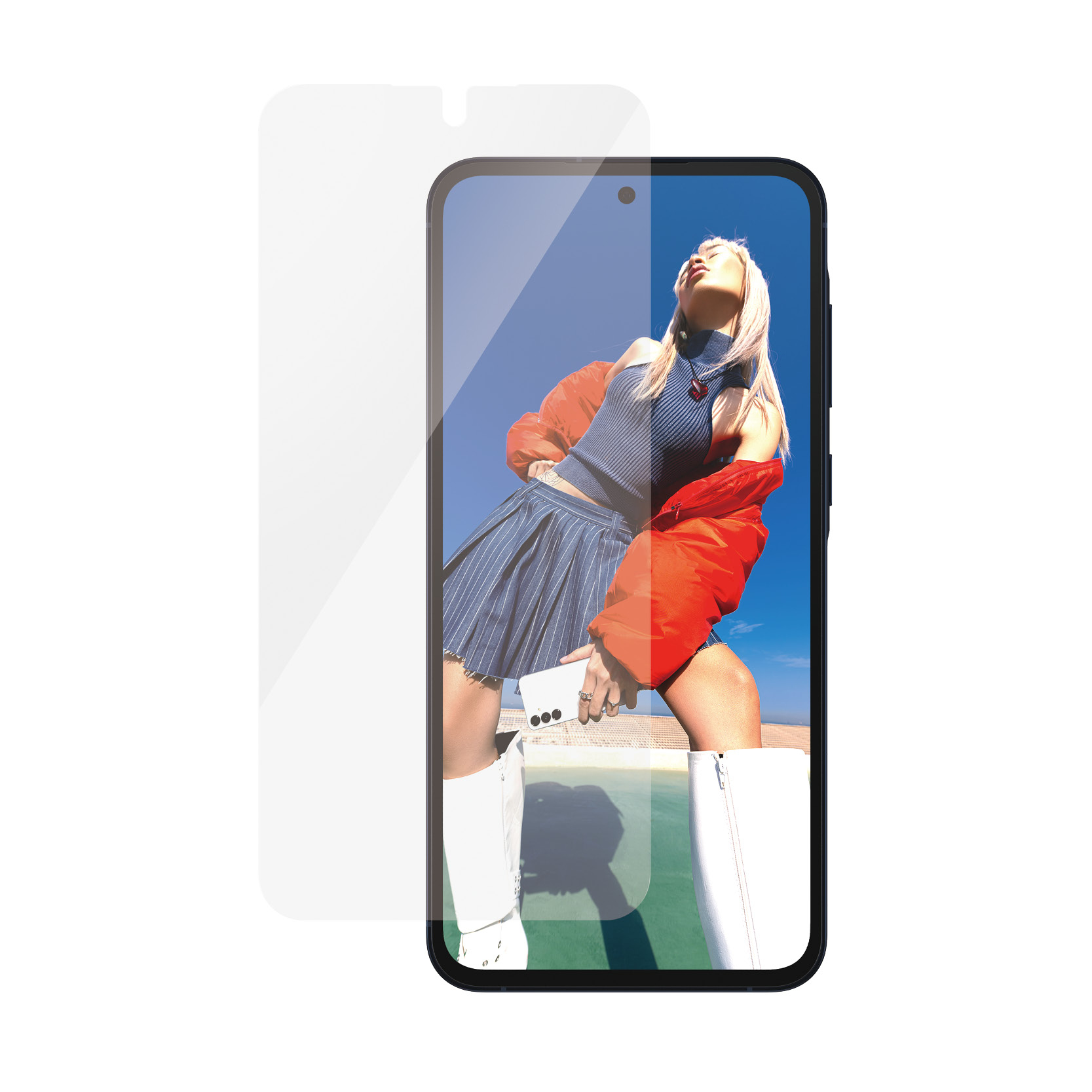 PanzerGlass - skærmbeskytter for mobiltelefon - ultra-bred pasform m. EasyAligner