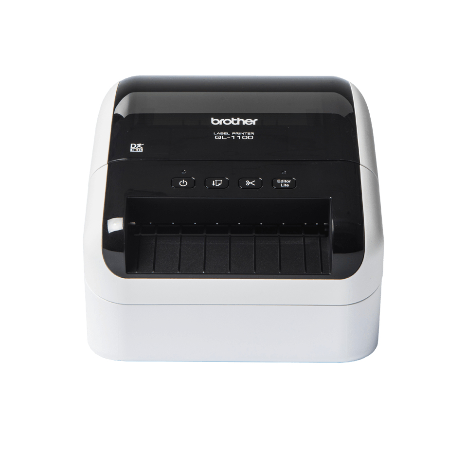 BROTHER QL-1100c Label printer direct thermal Roll 103.6mm 300x300dpi 110mm/sec USB 2.0 Cutter white glossy black