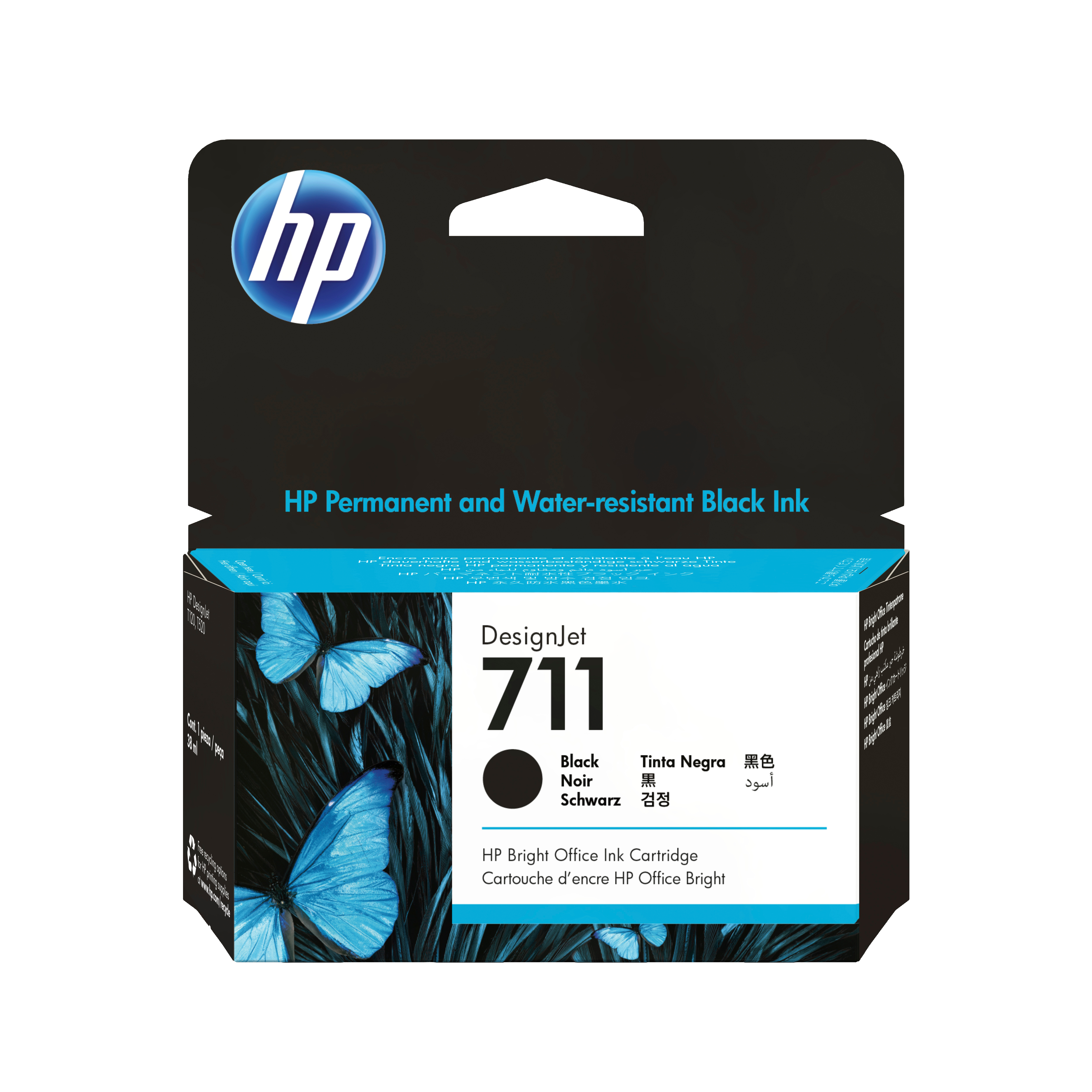 HP 711 Sort Blæk CZ129A