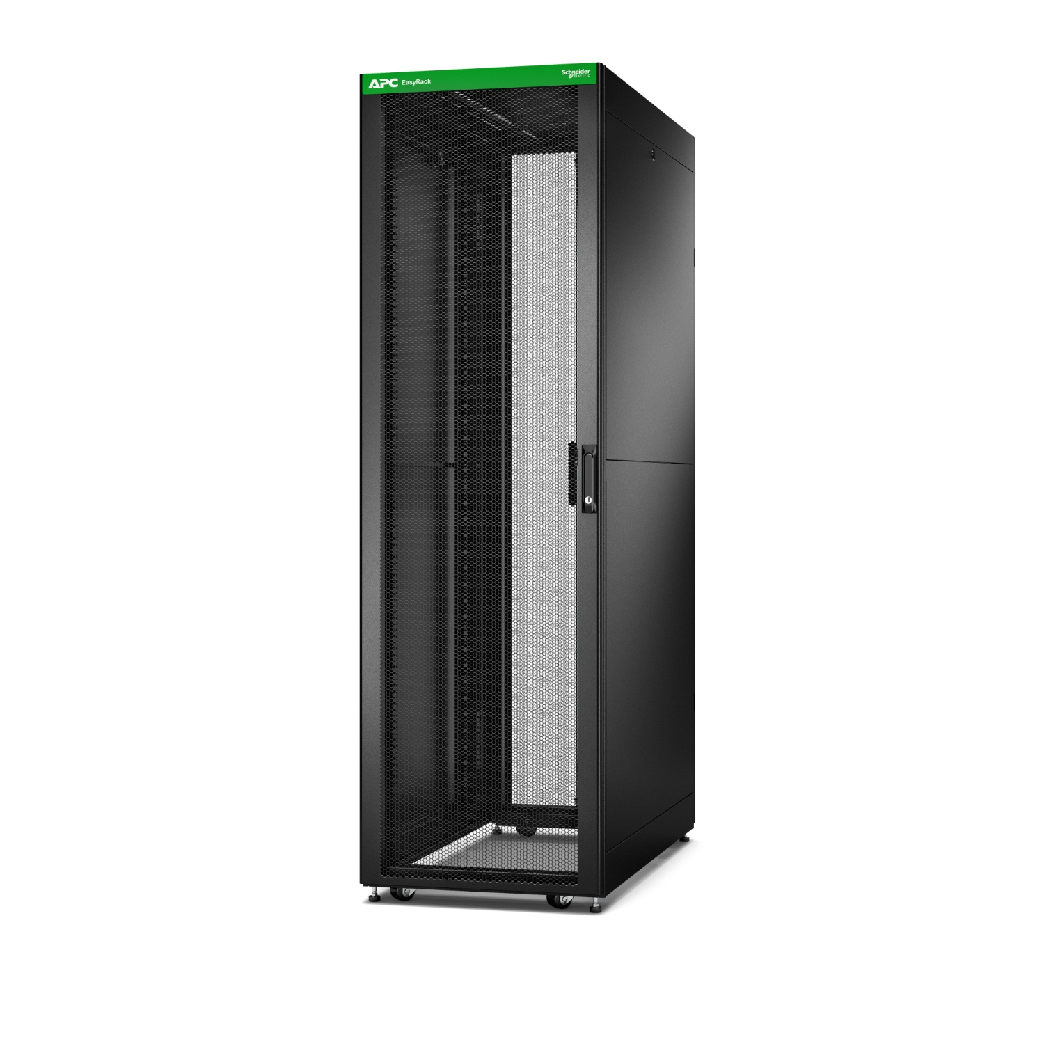 APC Easy Rack 42Ux600x1200 Roof/Side panel/castors/feet No Bottom 4 Brackets black
