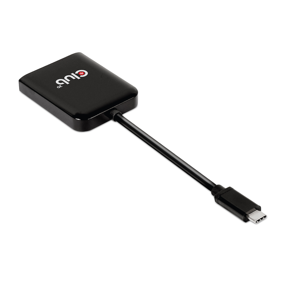 Club 3D CSV-1555 USB-C gen 2 til 2xDisplayPort videoadapter Sort
