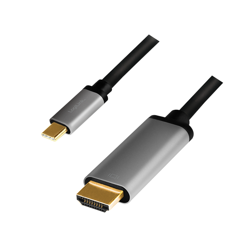 USB-C Kabel 3.2 Gen1, C/M zu HDMI/M, 4K, Alu 1,8 m