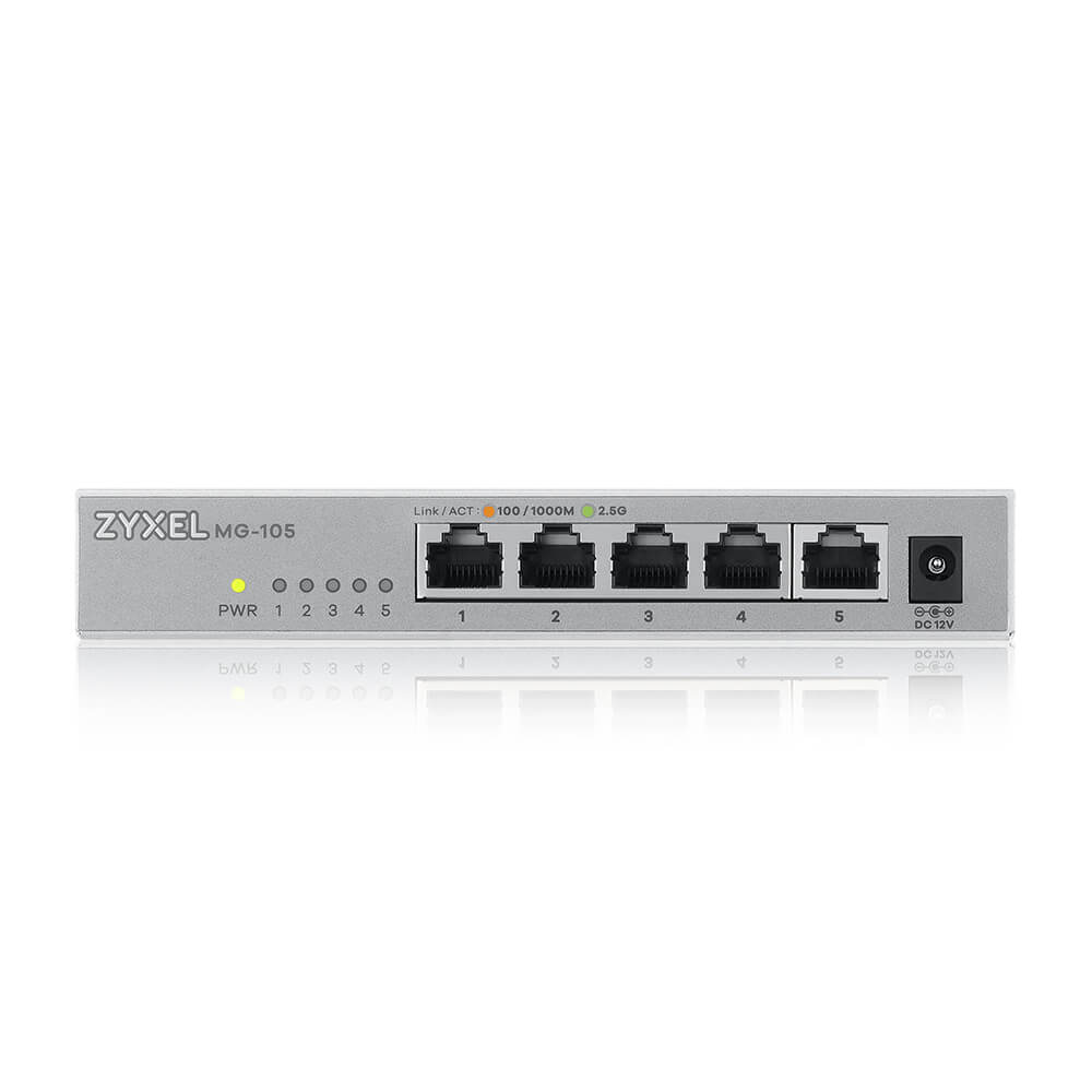 ZYXEL XMG-105 5 Ports 2.5G + 1 SFP+ MultiGig unmanaged Desktop Switch