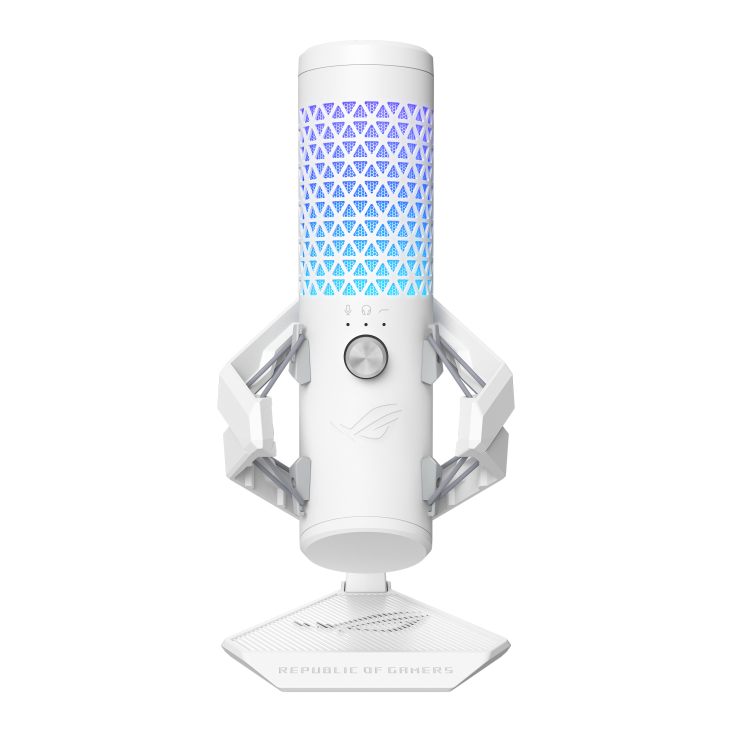 ASUS ROG CARNYX Professional Cardioid Condenser USB Gaming Microphone with RGB - Moonlight White
