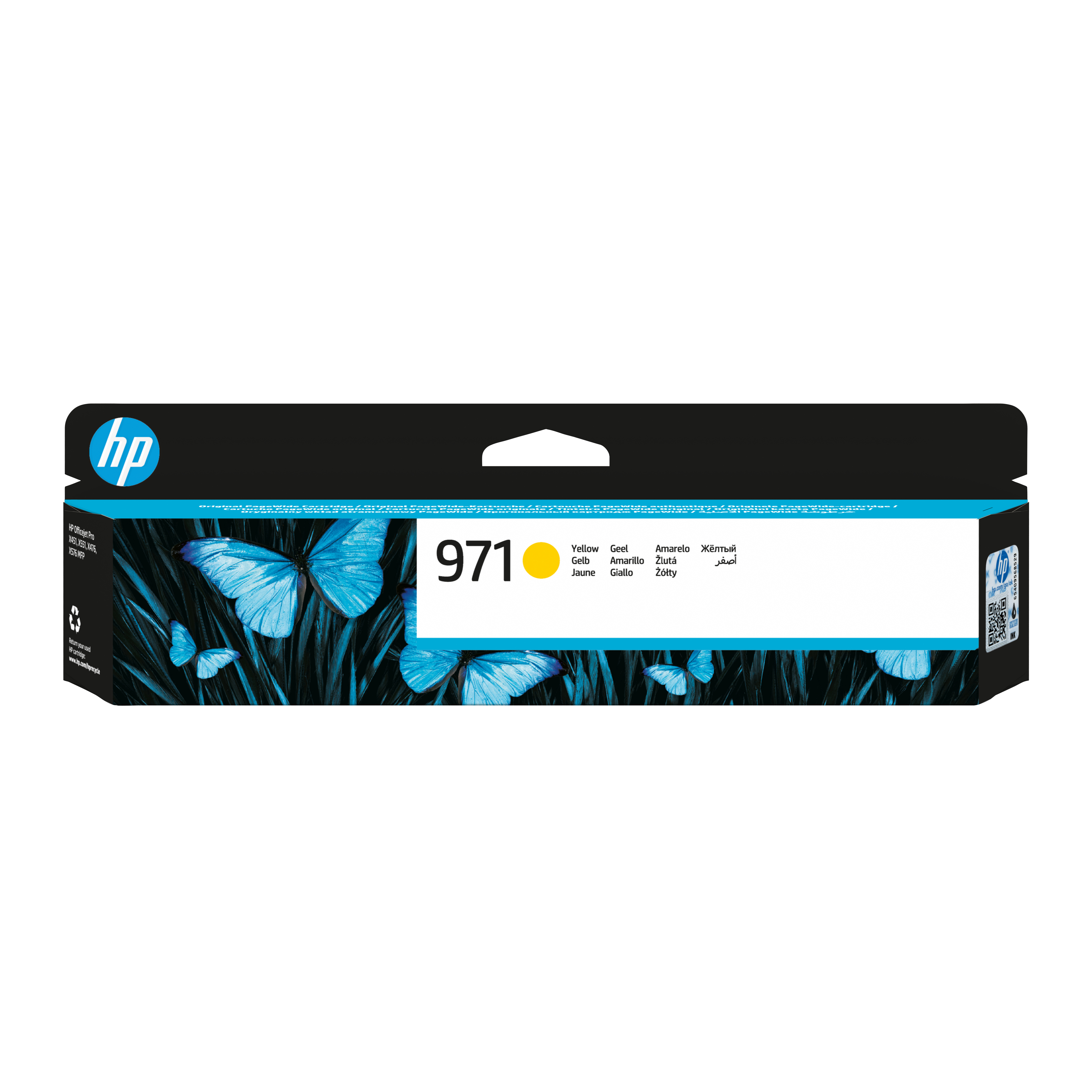 HP 971 Ink Yellow OJ Pro X451 X551 DW Printer X476 X576 DW MFP 2500 pages