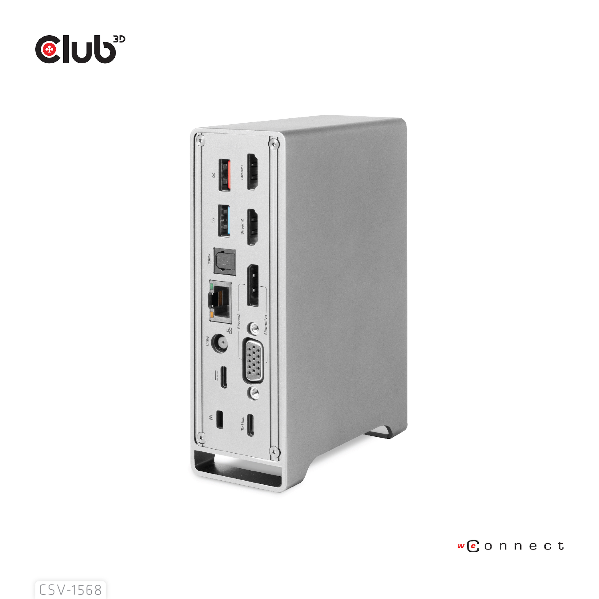 Club3D 4K ChargingDock USB-C ->6xUSB3/