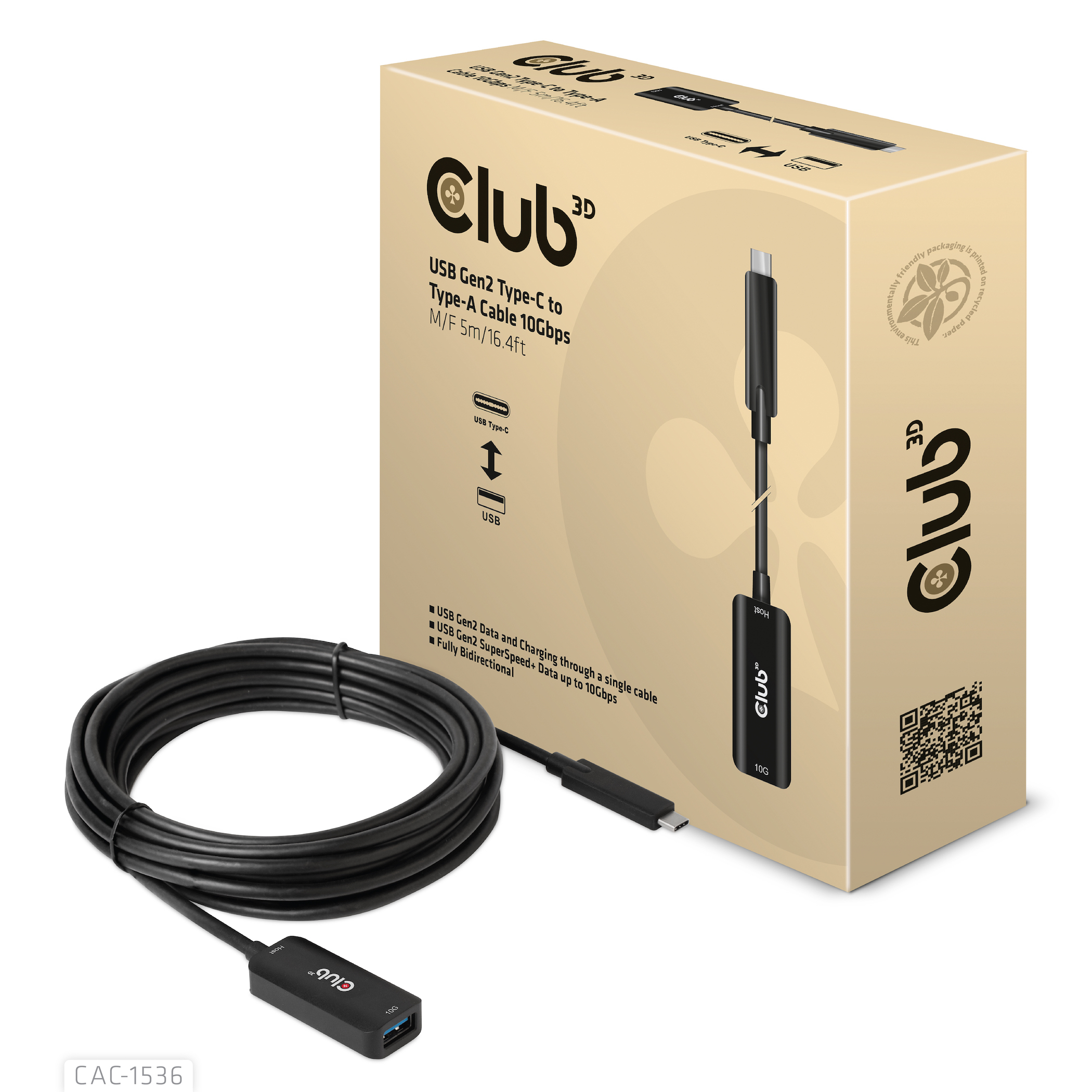 Club3D Kabel   USB 3.2 Typ C <> USB Ty