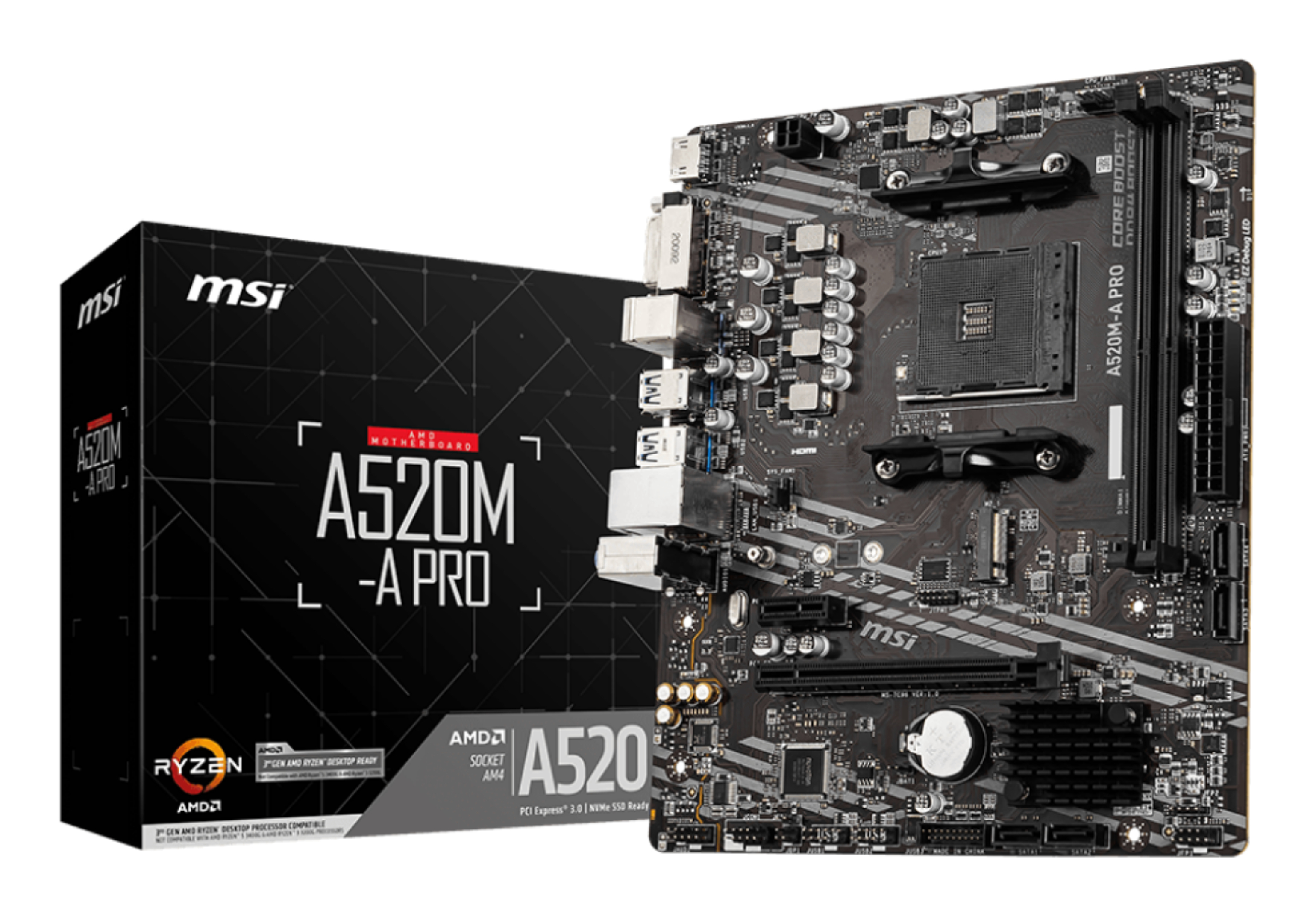 MSI A520M-A PRO Micro-ATX AM4 AMD A520