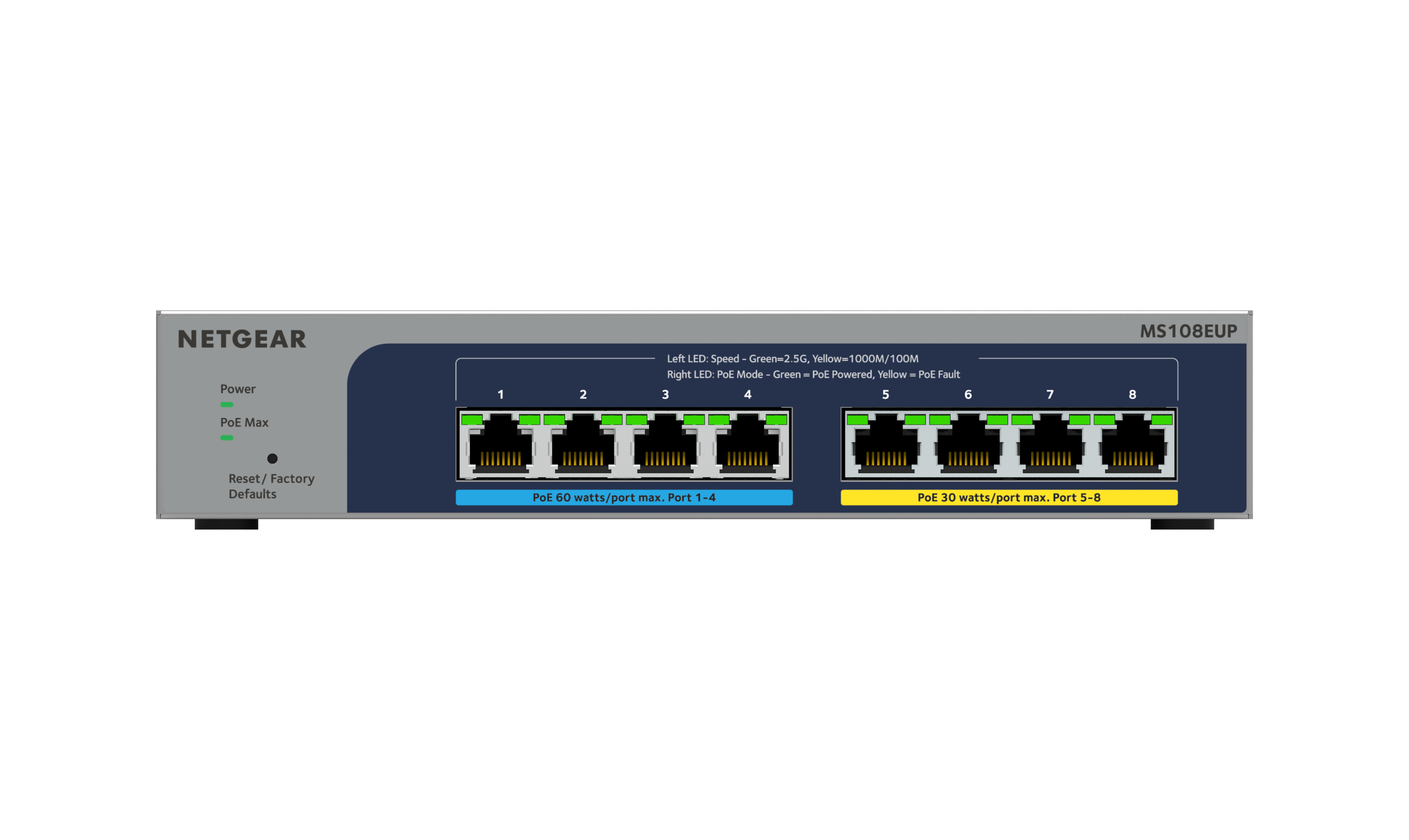 NETGEAR Switch 8x GE MS108EUP PoE++
