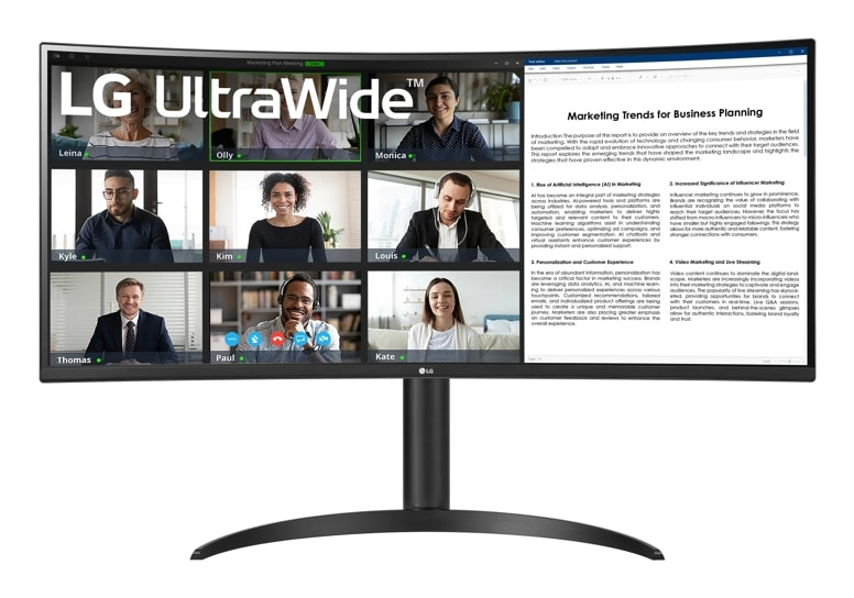 LG UltraWide 34WR55QK-B skærm - LED ba