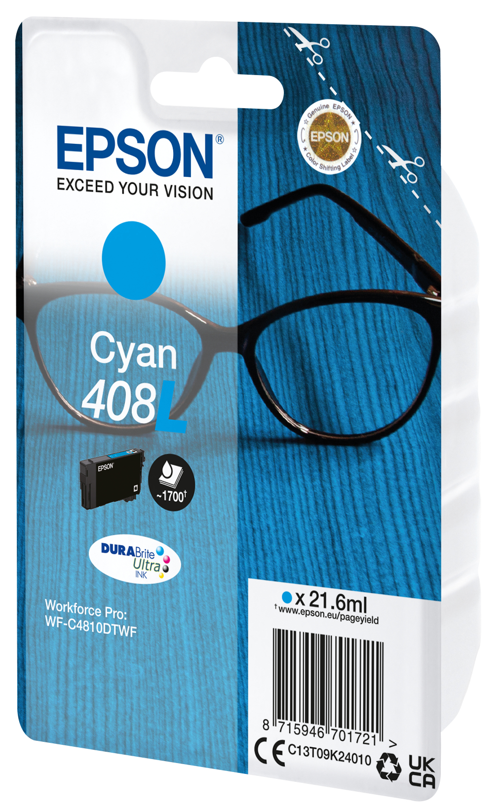 Epson Tinte 408L C13T09K24010 Cyan
