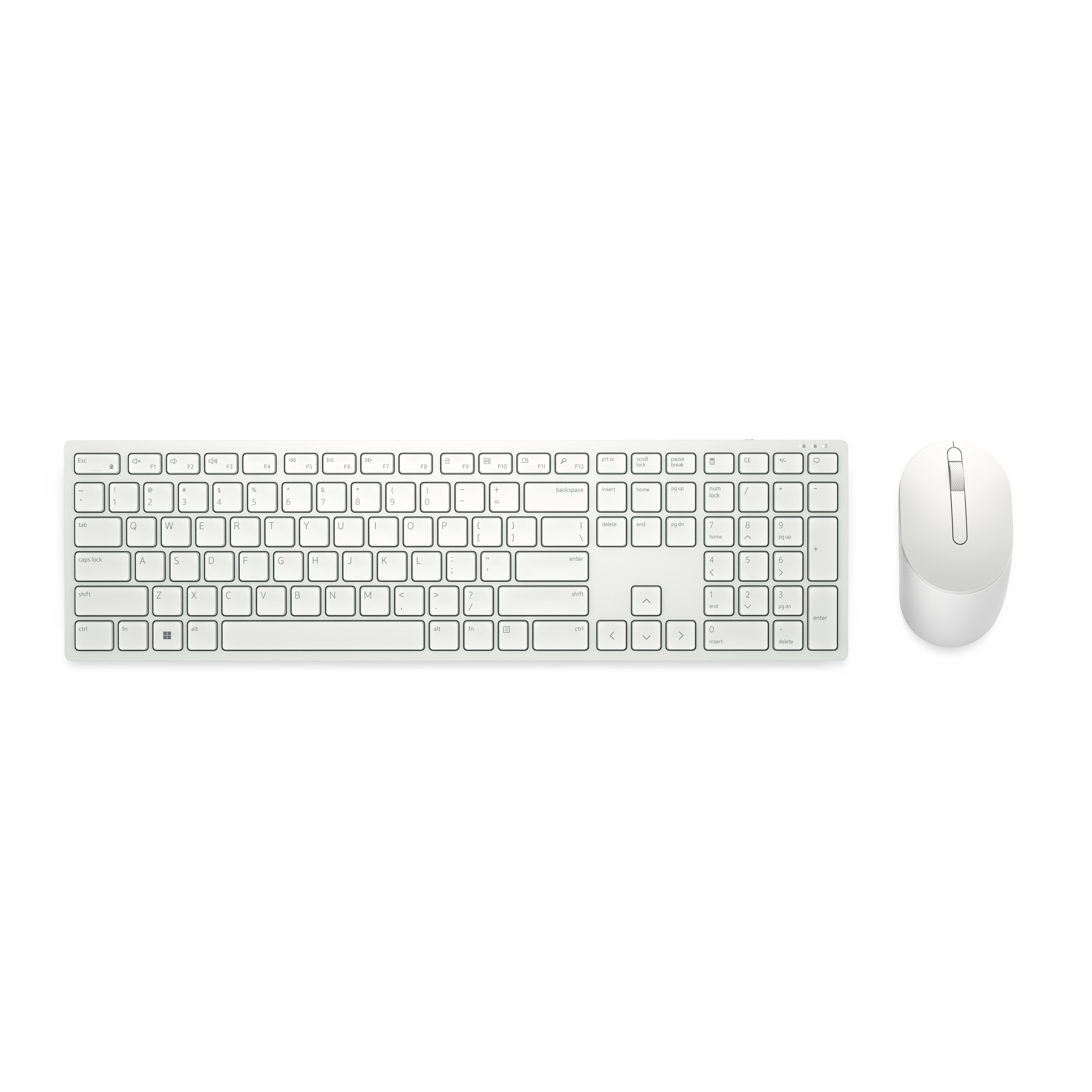 DELL Pro Wireless Keyboard and Mouse KM5221W US International QWERTY - White
