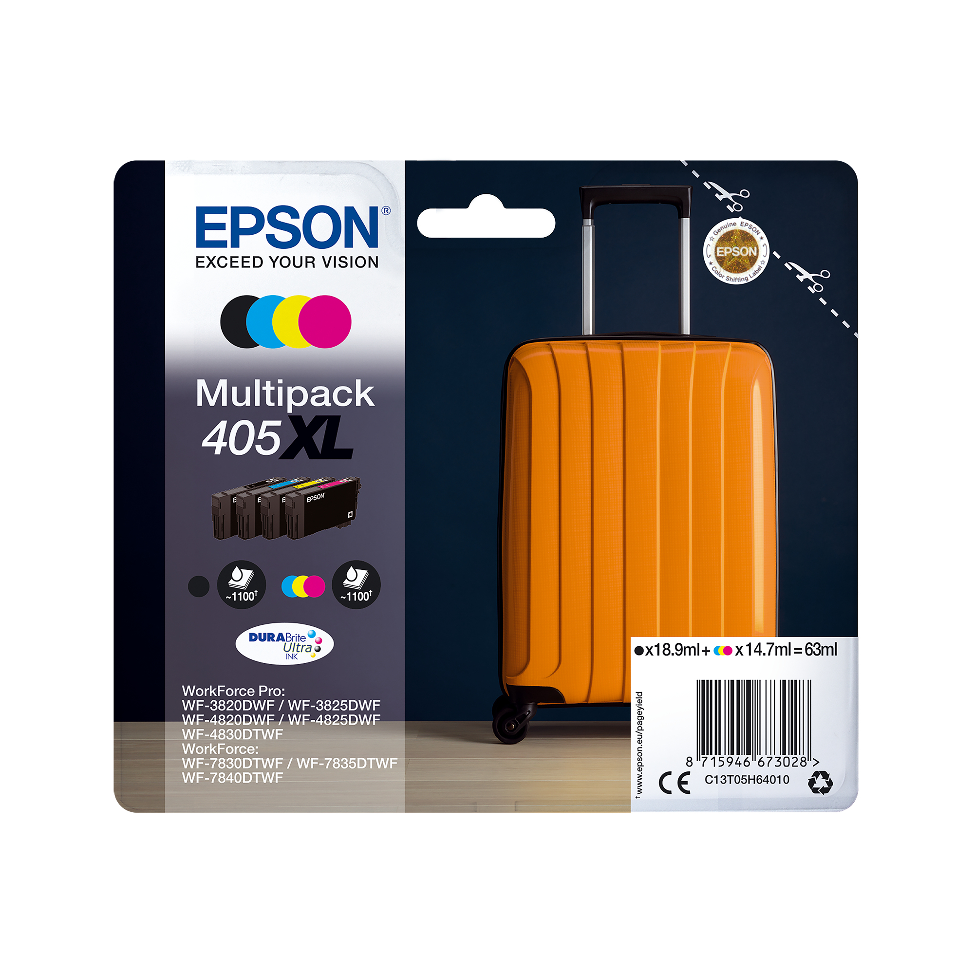 Epson Tinte 405XL C13T05H64010 4er Multipack (BKMCY)