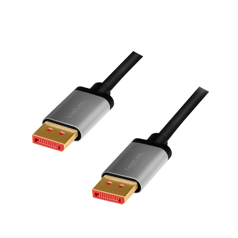 DisplayPort cable, DP/M to DP/M, 8K/60 Hz, alu, black/grey, 3 m