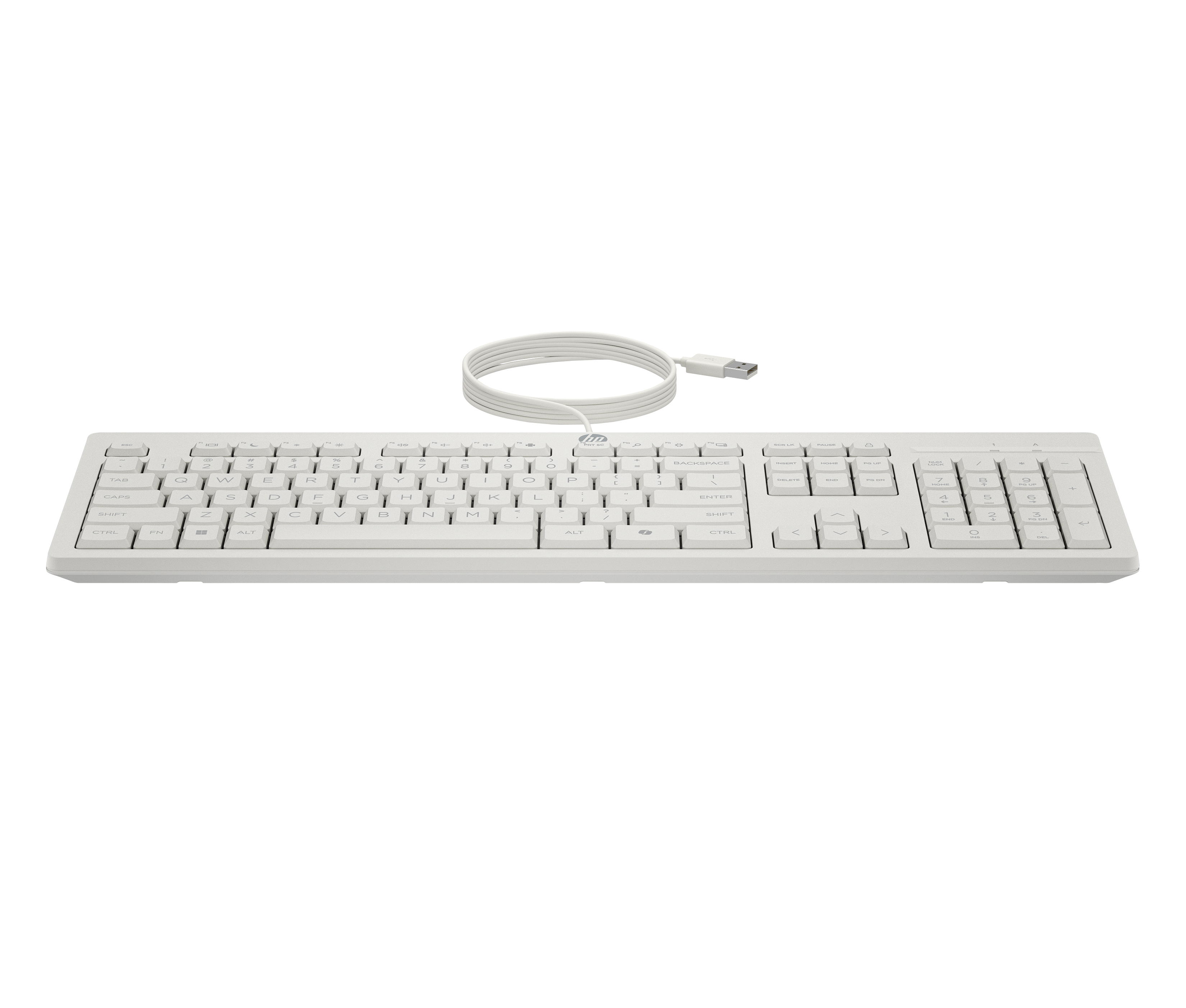 HP Tastatur+Maus 225 Set Kabelgebunden Weiß