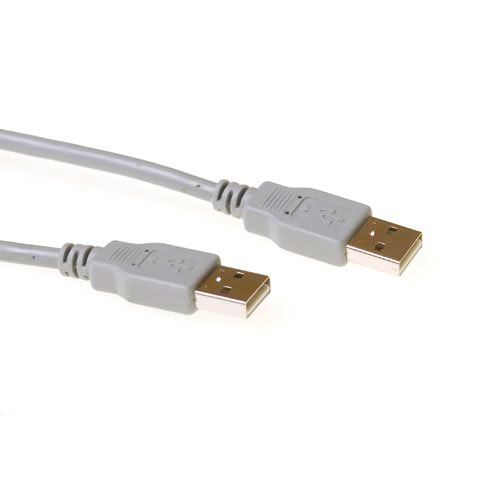 USB 2.0 A male - USB A male ivory 2,00 m