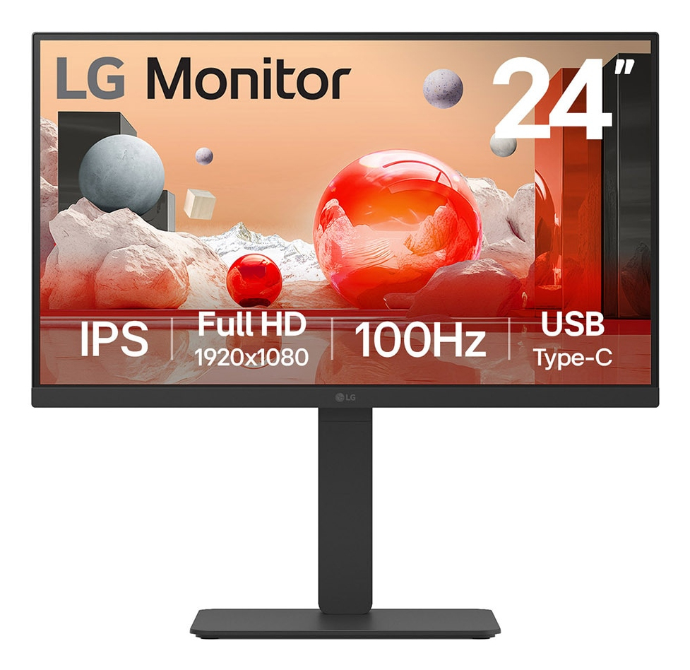 LG 24BA750-B skærm - LED baglys - 24"