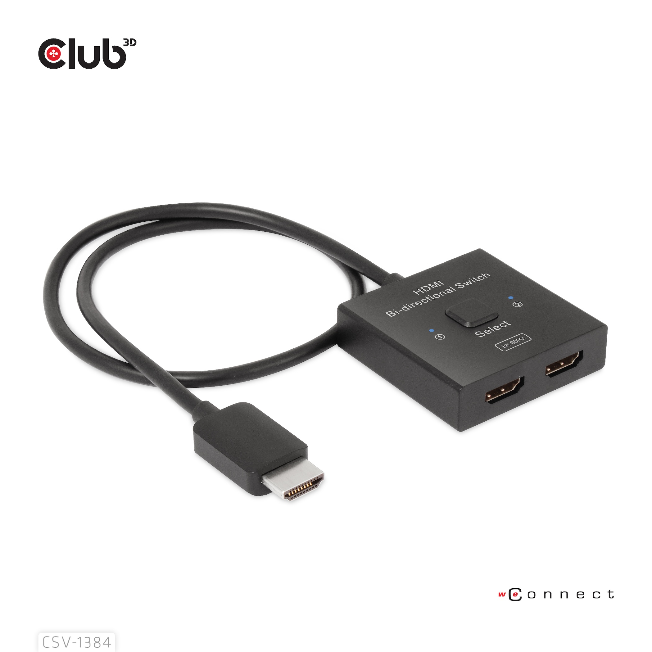 Club3D HDMI Switch 2-in-1 bidirektiona