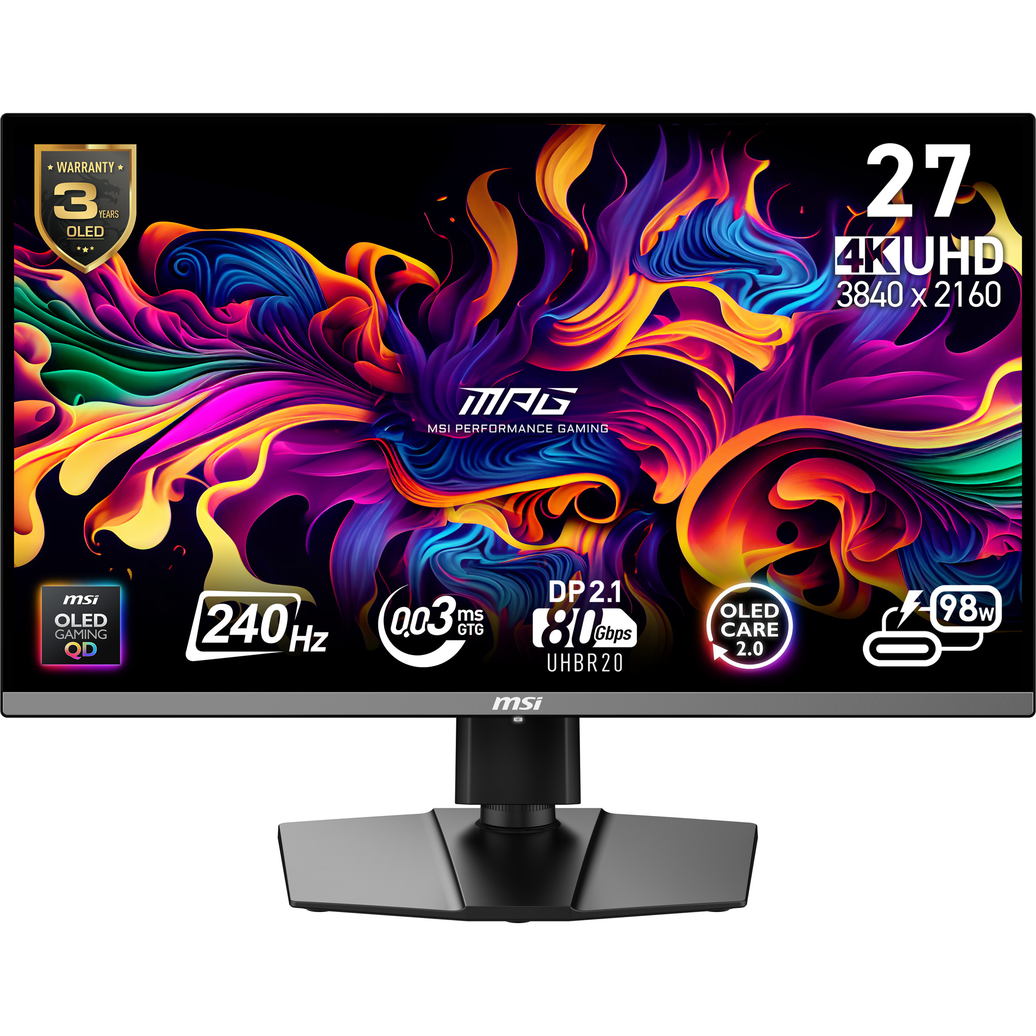 27(68.6cm)TFT MSI MPG OLED 272URXDE QD