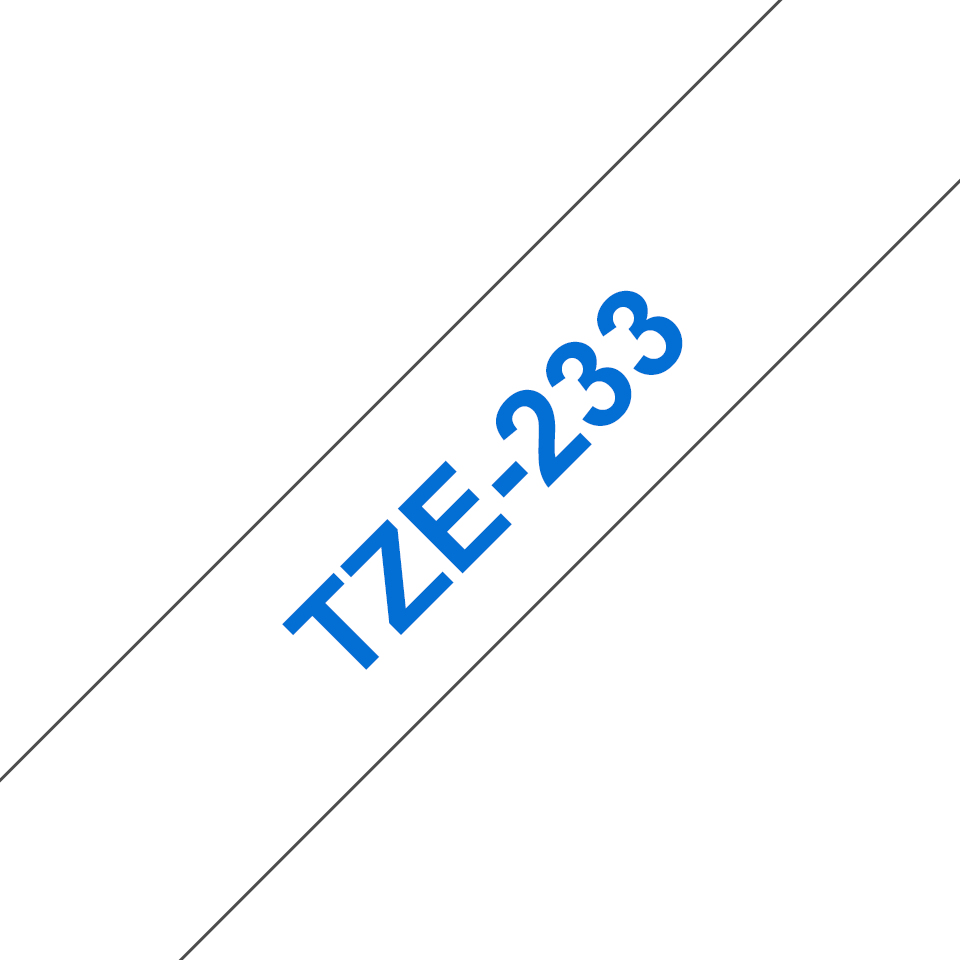 BROTHER TZE233 tape cassette 12mm8m white/blue P-touch200/300/500/1200series