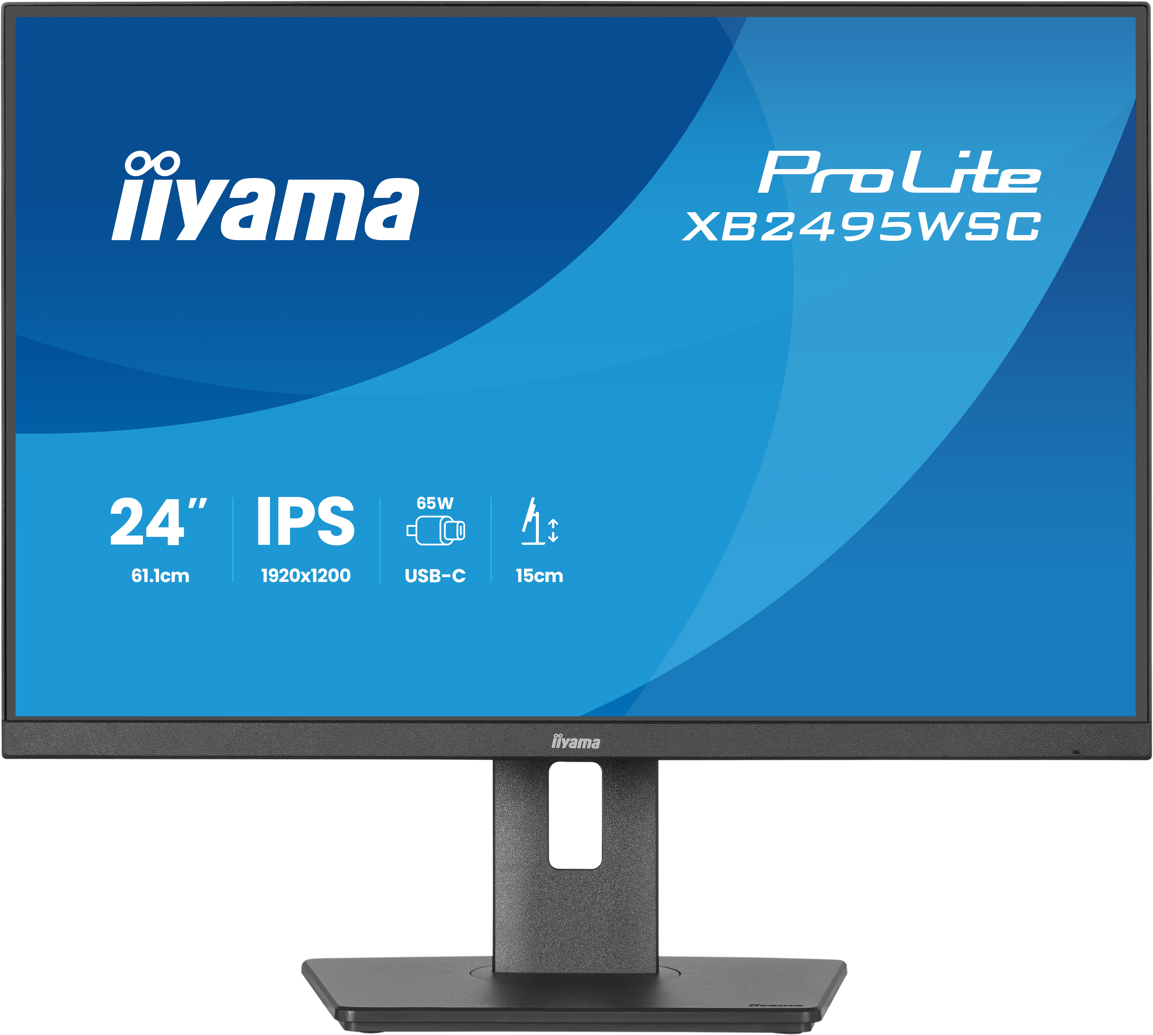 61,2 cm (24.1") 1920 x 1200 Pixel iiyama XB2495WSC-B1 16:10 WUXGA IPS 4 ms 100 Hz HDMI USB-Hub Pivot Height VESA Speaker