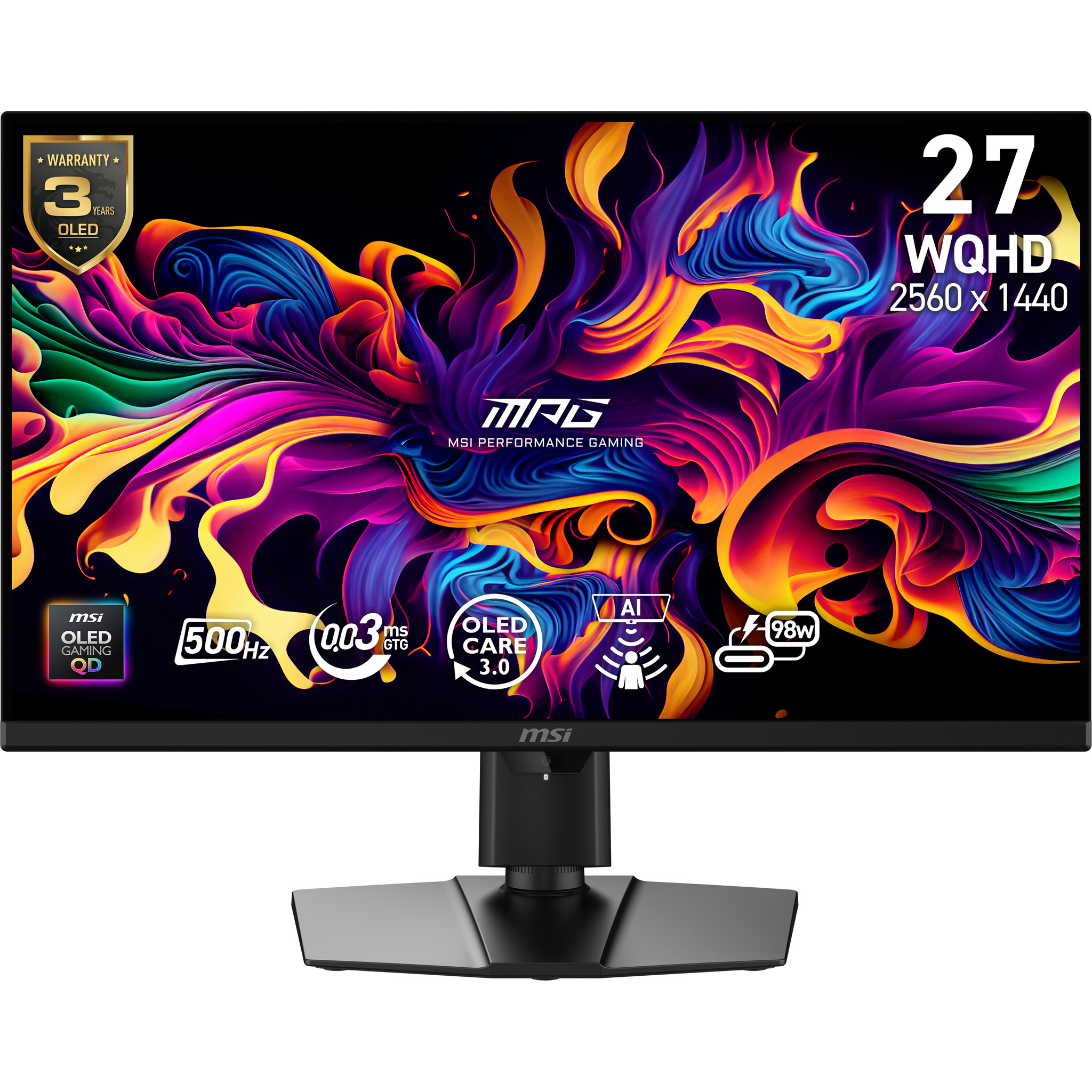 MSI MPG 271QRDE X50 27 2560 x 1440 (2K) HDMI DisplayPort USB-C 500Hz
