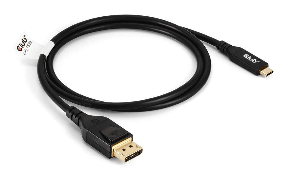 Club3D Kabel USB Typ C <-> DP 2.1 1m 10K60Hz St/St