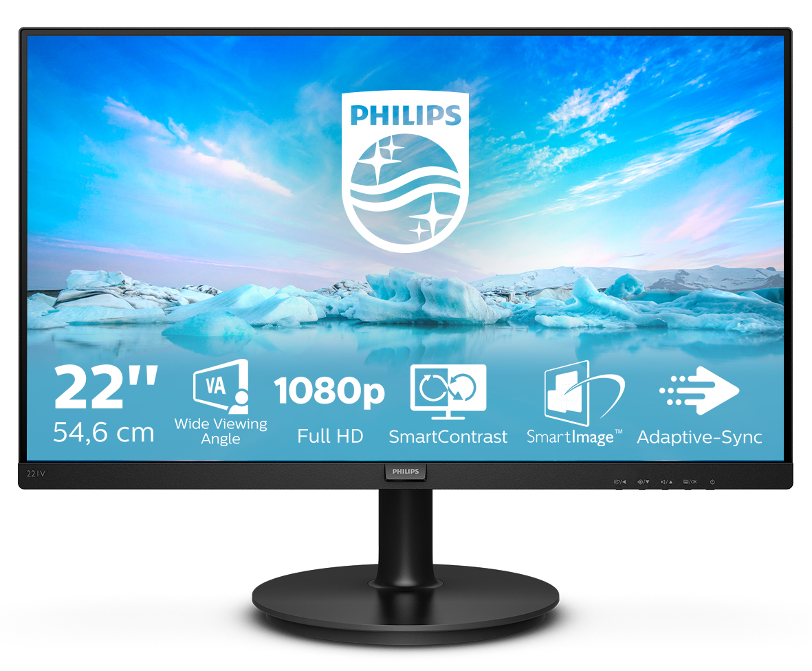 V Line 221V8A/00 LED display 54.6 cm (21.5") 1920 x 1080 pixels Full HD Black