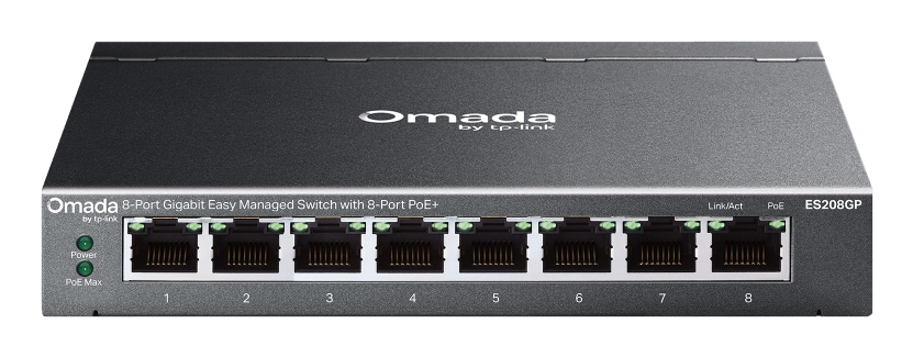 Omada ES208GP 8-Port Gigabit Easy Managed Switch 8-Port PoE+