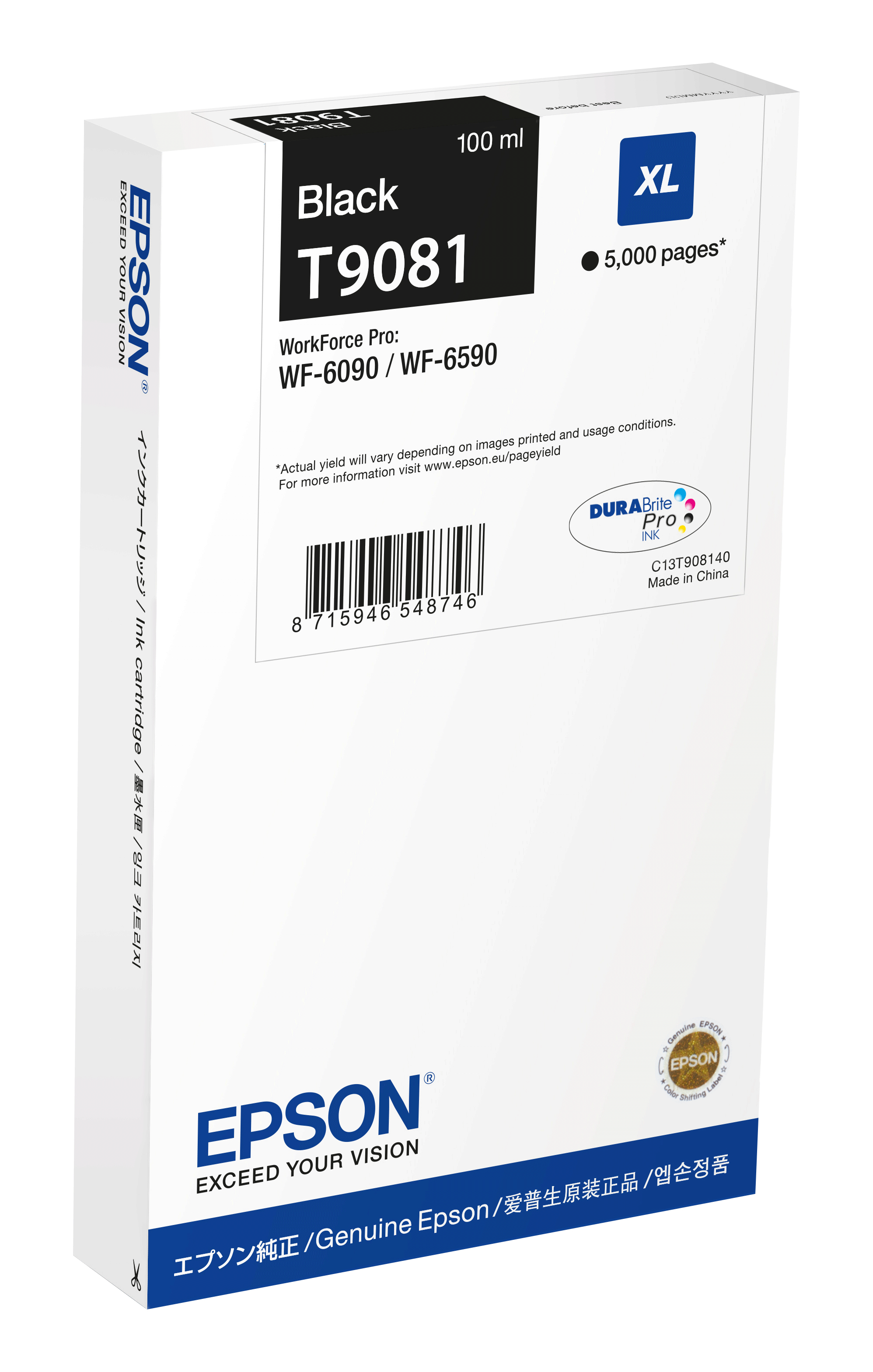 EPSON Tinte schwarz 100.0ml WF Pro 6xxx, ''XL''