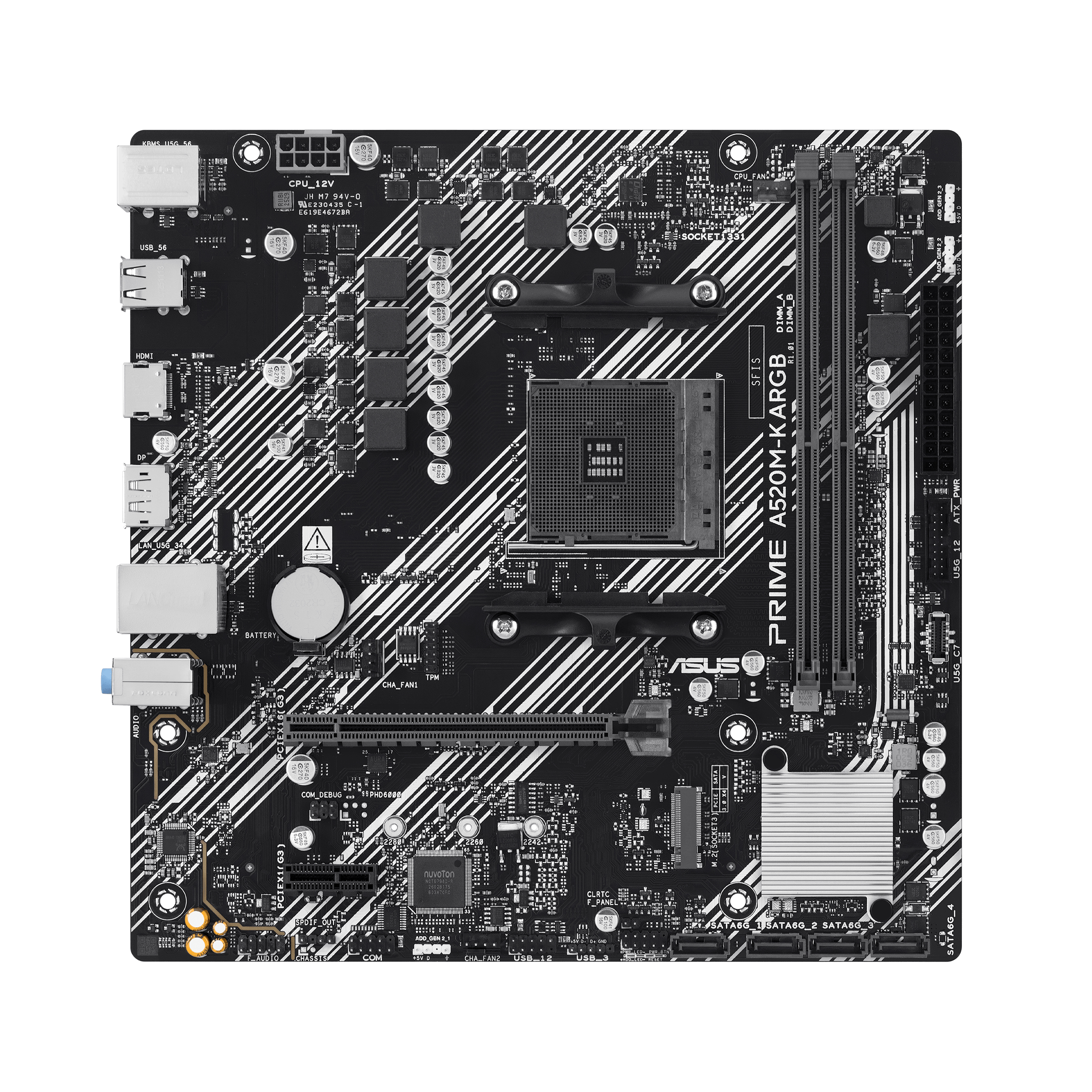 ASUS PRIME A520M-K ARGB AM4 DDR4 M.2 HDMI AURA MB