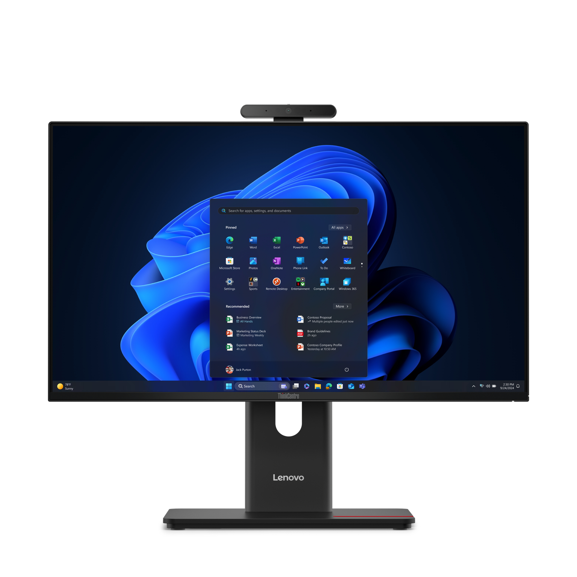 Lenovo Thinkcentre M70A Gen 6 Intel Core Ultra 5 235T 60.5 Cm (23.8") 1920 X 1080 Pixels All-In-One Pc 16 Gb Ddr5-Sdram 512 Gb Ssd Windows 11