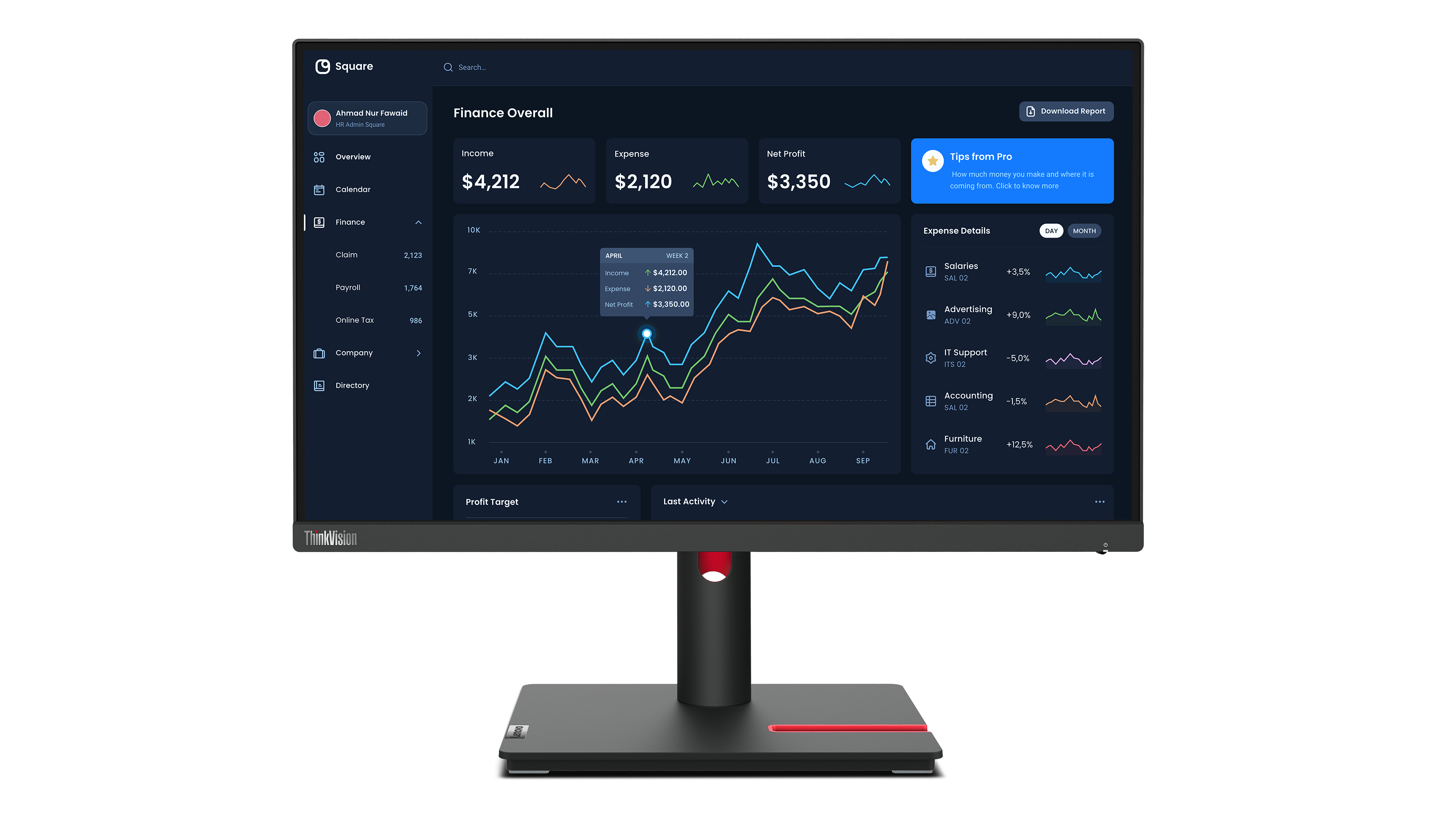 Lenovo ThinkVision T22i-30 skærm - WLE