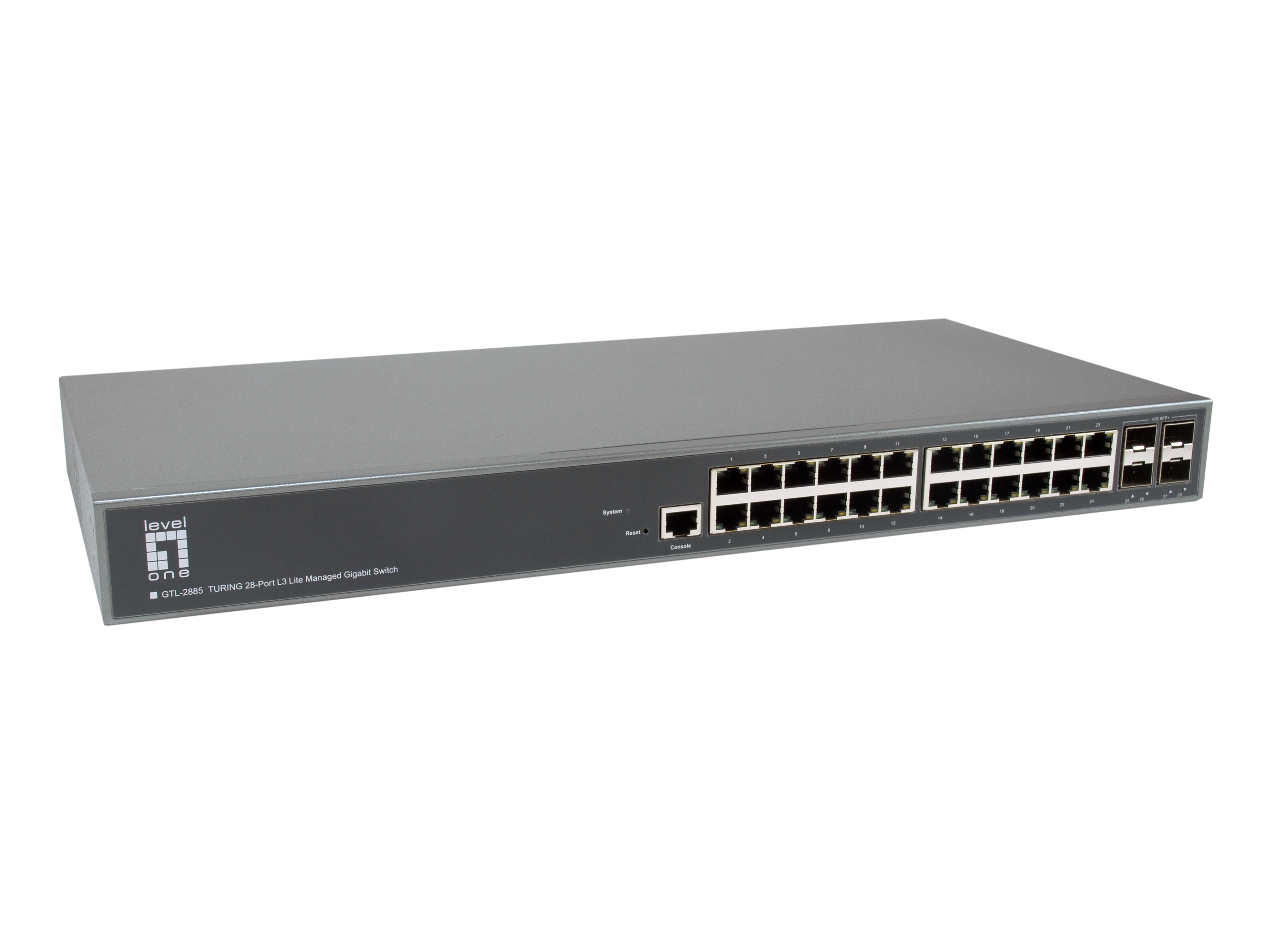Switch 24xGE/4x10GSFP+ TURING 19" Managed L3