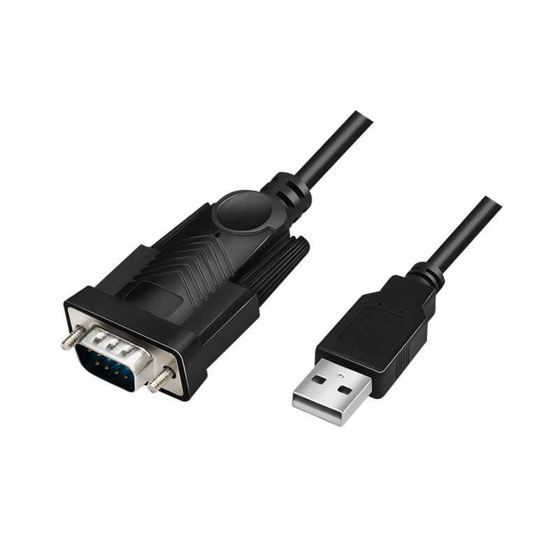 Logilink USB 2.0 cable, USB-A/M to DB9/M, serial, Win 11, black, 1.5 m