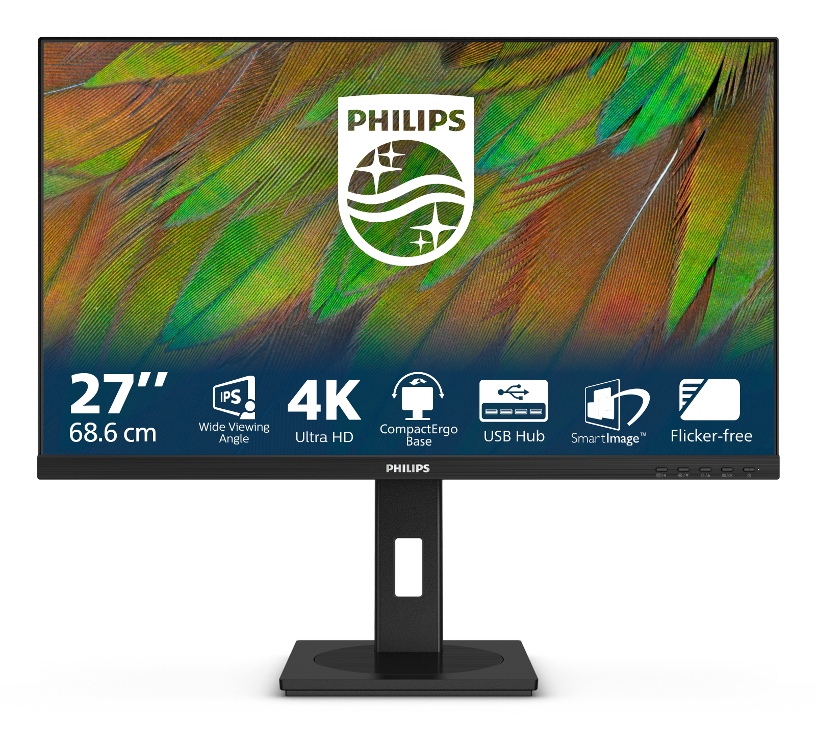 Philips 7B1N3800/00 Led Display 68.6  Cm (27") 3840 X 2160 Pixels  4K Ultra Hd Lcd Black