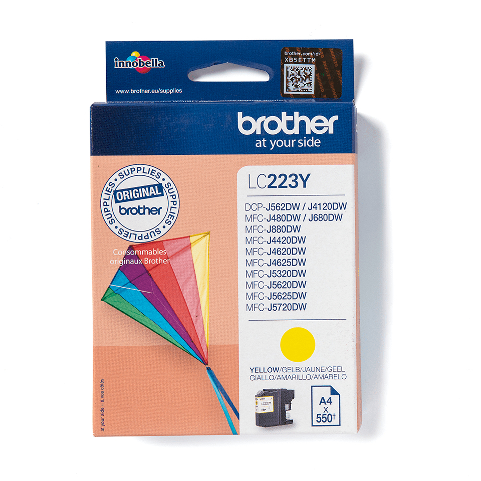 Brother Tinte LC-223Y Gelb bis zu 550 Seiten nach ISO/IEC 24711