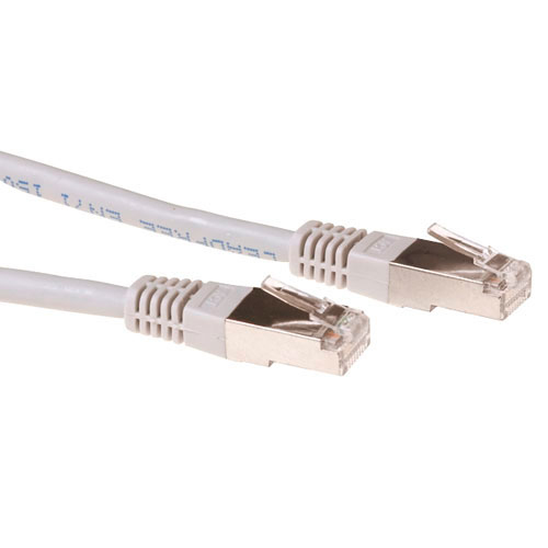 Grey 0.25 meter LSZH SFTP CAT6 patch cable with RJ45 connectors