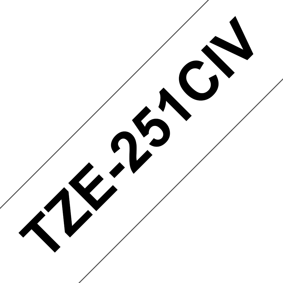 Schriftband TZe-251CIV schwarz auf wei 24mm x 8m
